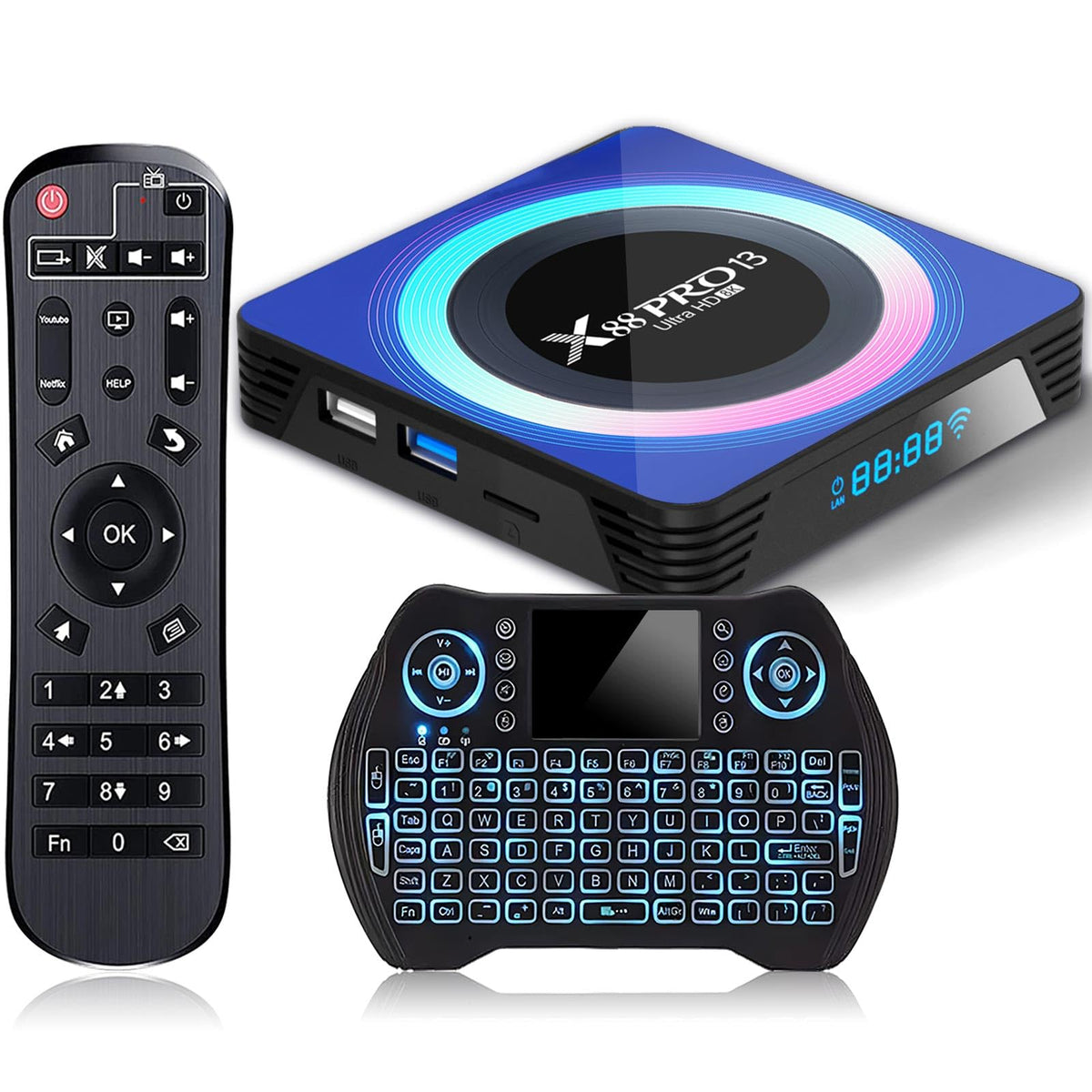 Android 13.0 Tv Box 2024 4Gb 64Gb 8K Android Box Tv Rk3528 Chipset 2.4G&5.8G Wifi 6 Hdr10+ Bt5.0 Usb 3.0, Smart Tv Box With Mini
