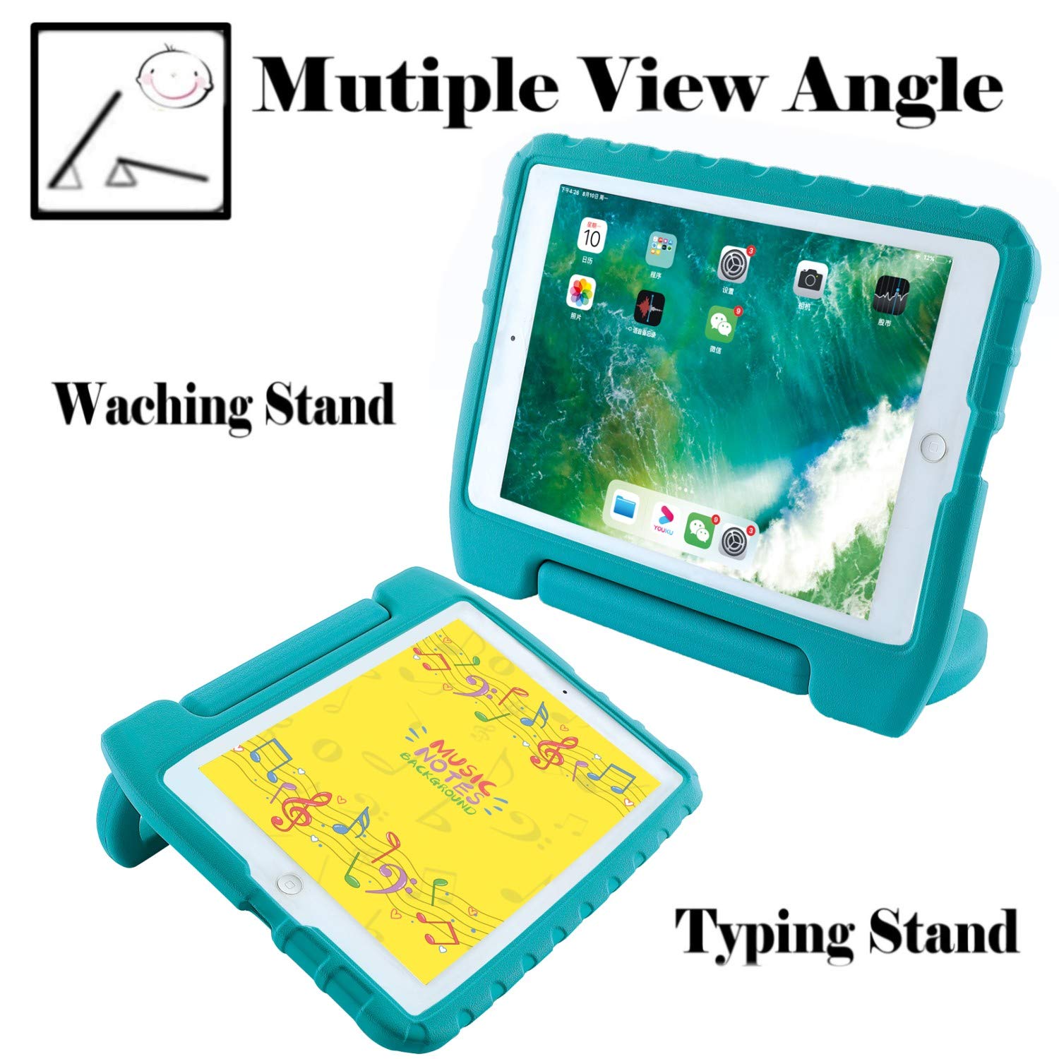 Case For Ipad Air 5Th / 4Th Generation 10.9'' 2022 2202 Kids Case Pro 11 Inch 2022/2021/2020/2018 Shockproof Light Weight Handle