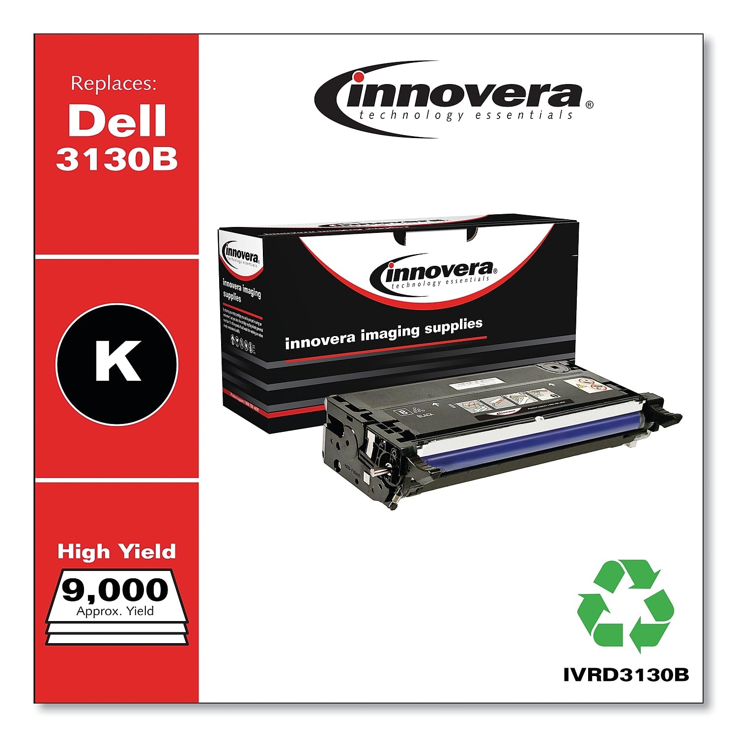 Innovera Ivrd3130B 9000 Page Yield Remanufactured High Yield Toner Replacement For Dell 3130 (330 1198)   Black