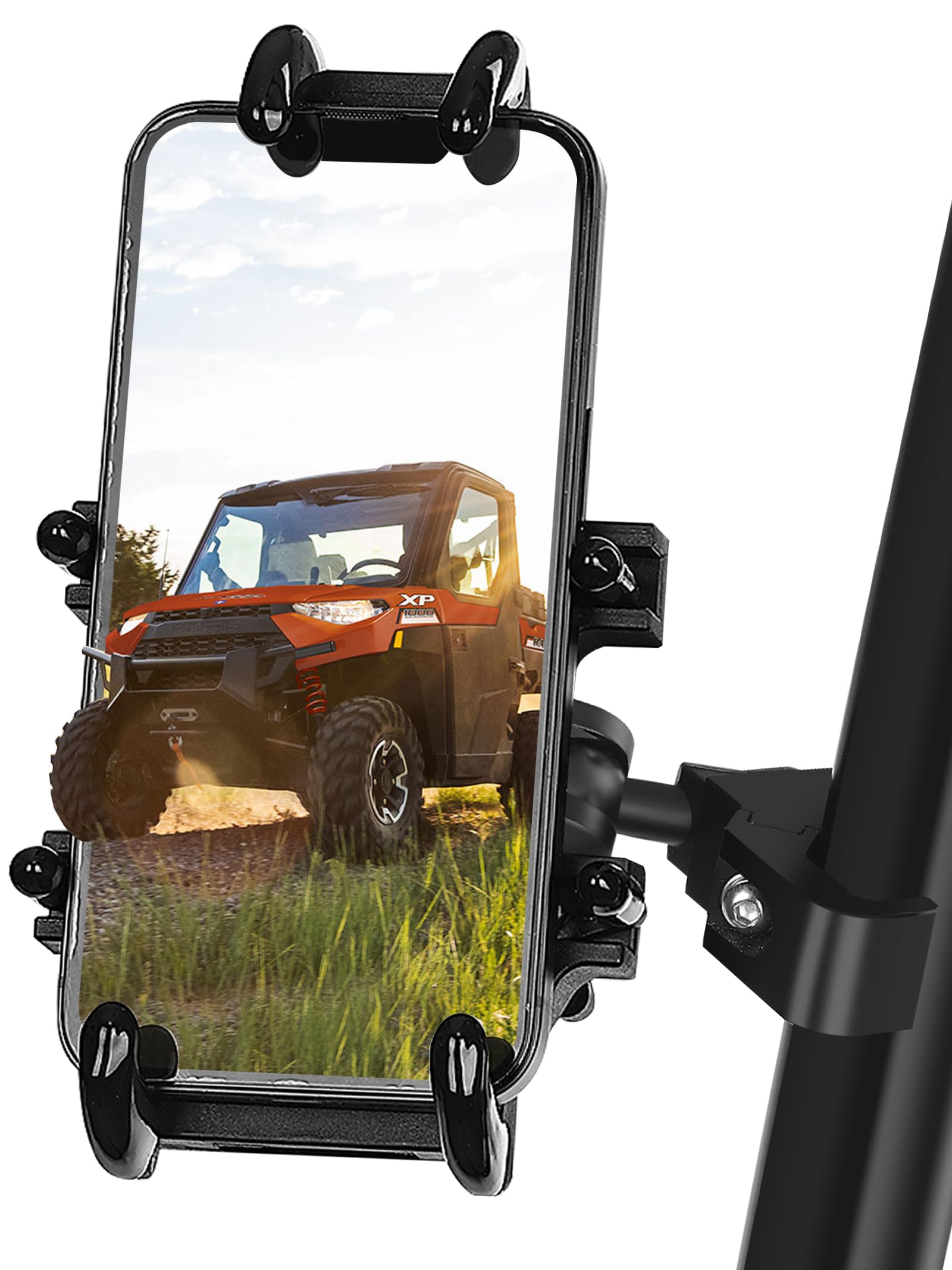 Zidiyoruo Polaris Ranger Phone Mount, Heavy Duty Utv Phone Holder Compatible With Polaris Ranger General Can Am Defender Maveric