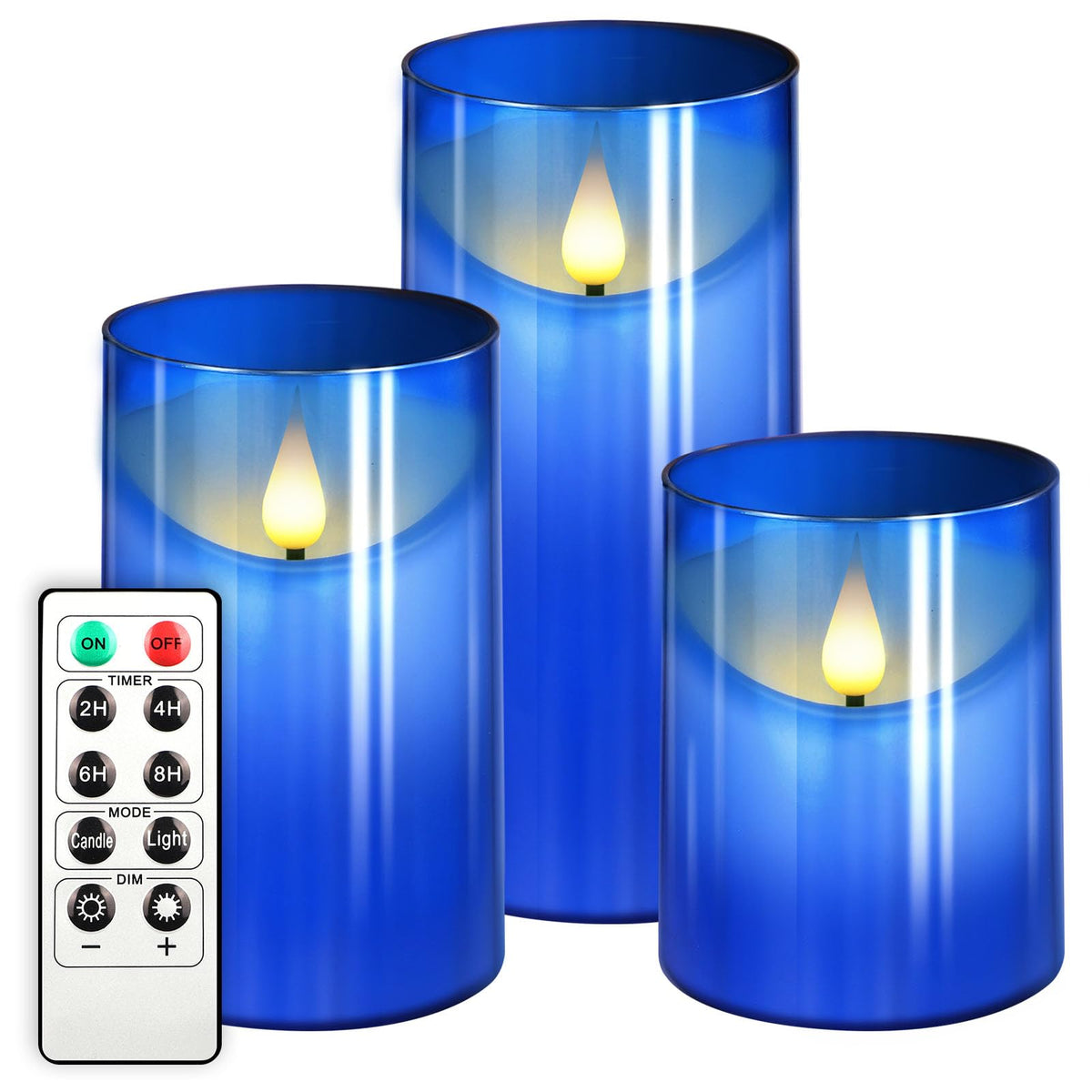 Nurada Flameless Candles: Led Pillar Candles With Imitation Glass - Acrylic Battery Candles With Remote And Timer For Wedding Pa
