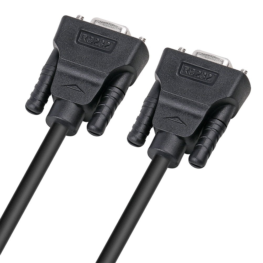 Dtech 5 Feet Rs232 Serial Cable Female To Female 9 Pin Straight Through (Black, 1.5 Meter)