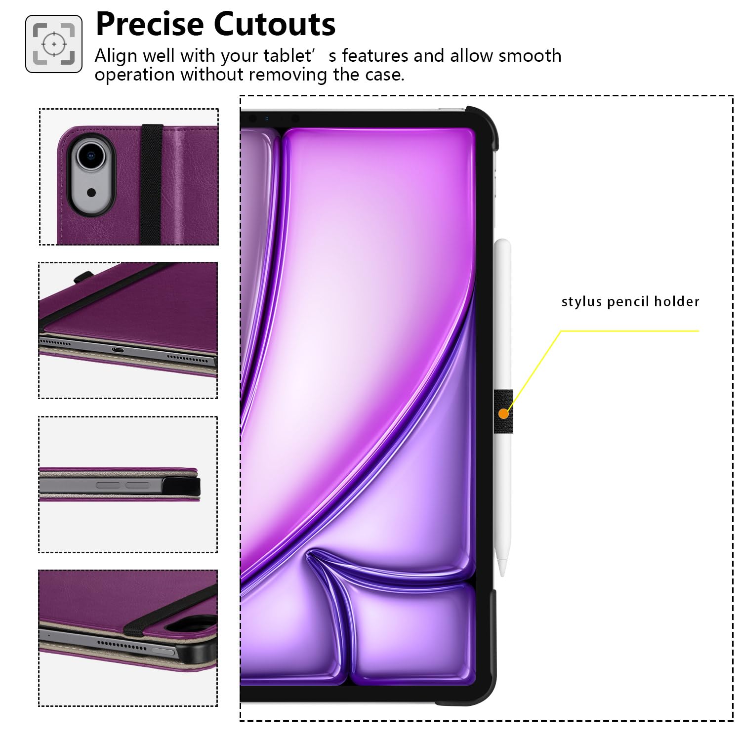 Ztotopcases For Ipad Air 13 Inch (M2) Case 2024/Ipad Pro 12.9 Inch 3Rd Generation 2018, Premium Leather Folio Cover (Supports Ip