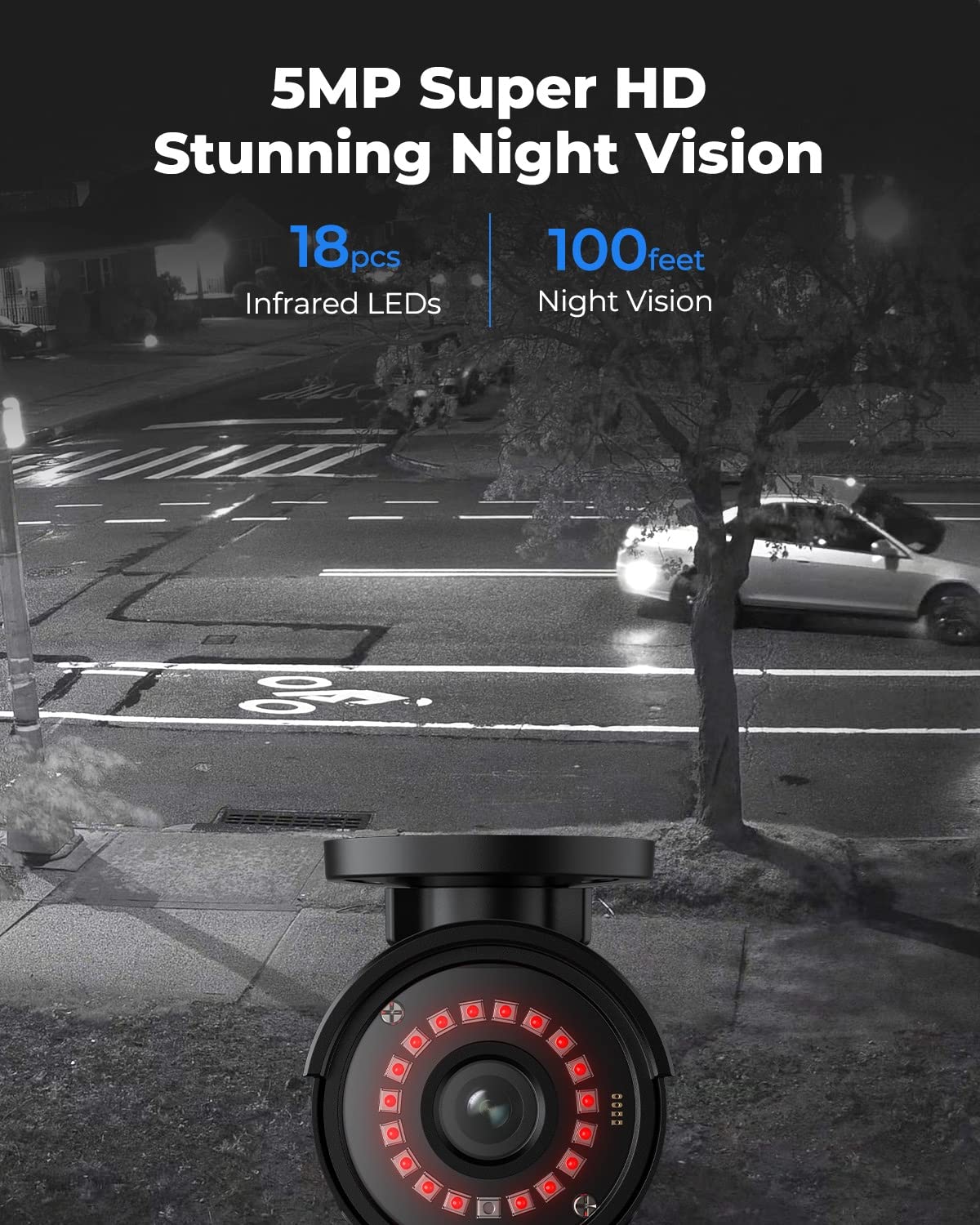 Reolink 8Ch 5Mp Poe Security Camera System, 4Pcs Wired Poe Ip Cameras Outdoor With Person/Pet/Vehicle Detection, 4K 8Ch Nvr With 2Tb Hdd For 24 7 Recording, Rlk8 410B4 5Mp Black