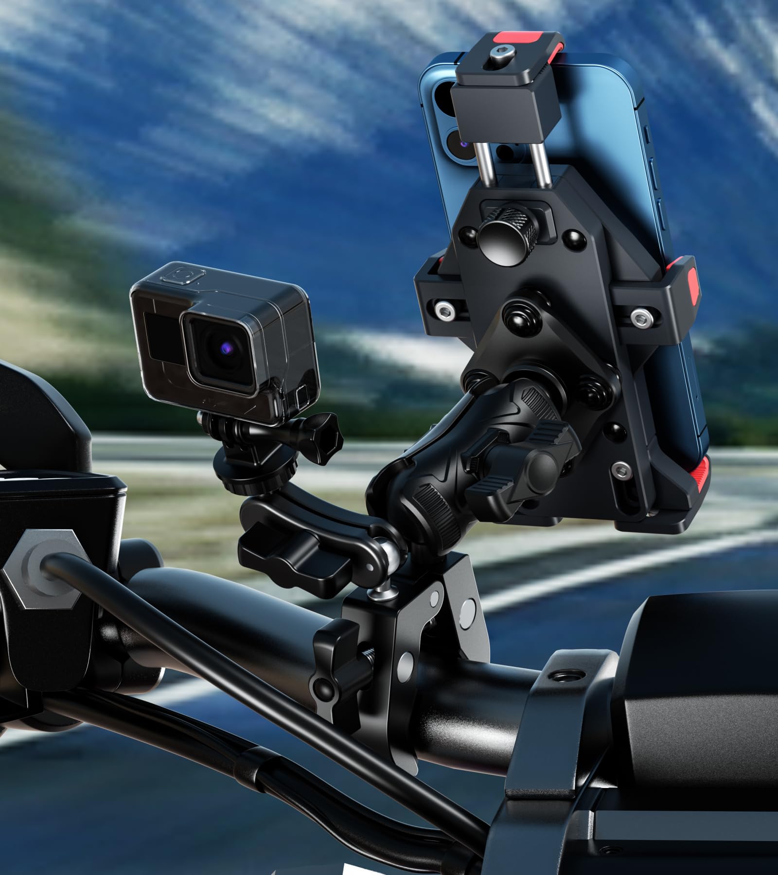 Brcovan Aluminum Alloy Clamp Mount For 0.5'' 2'' Rails, 12Mm Ball, Tripod Mount Adapter, Compatible With Cameras And Camcorders