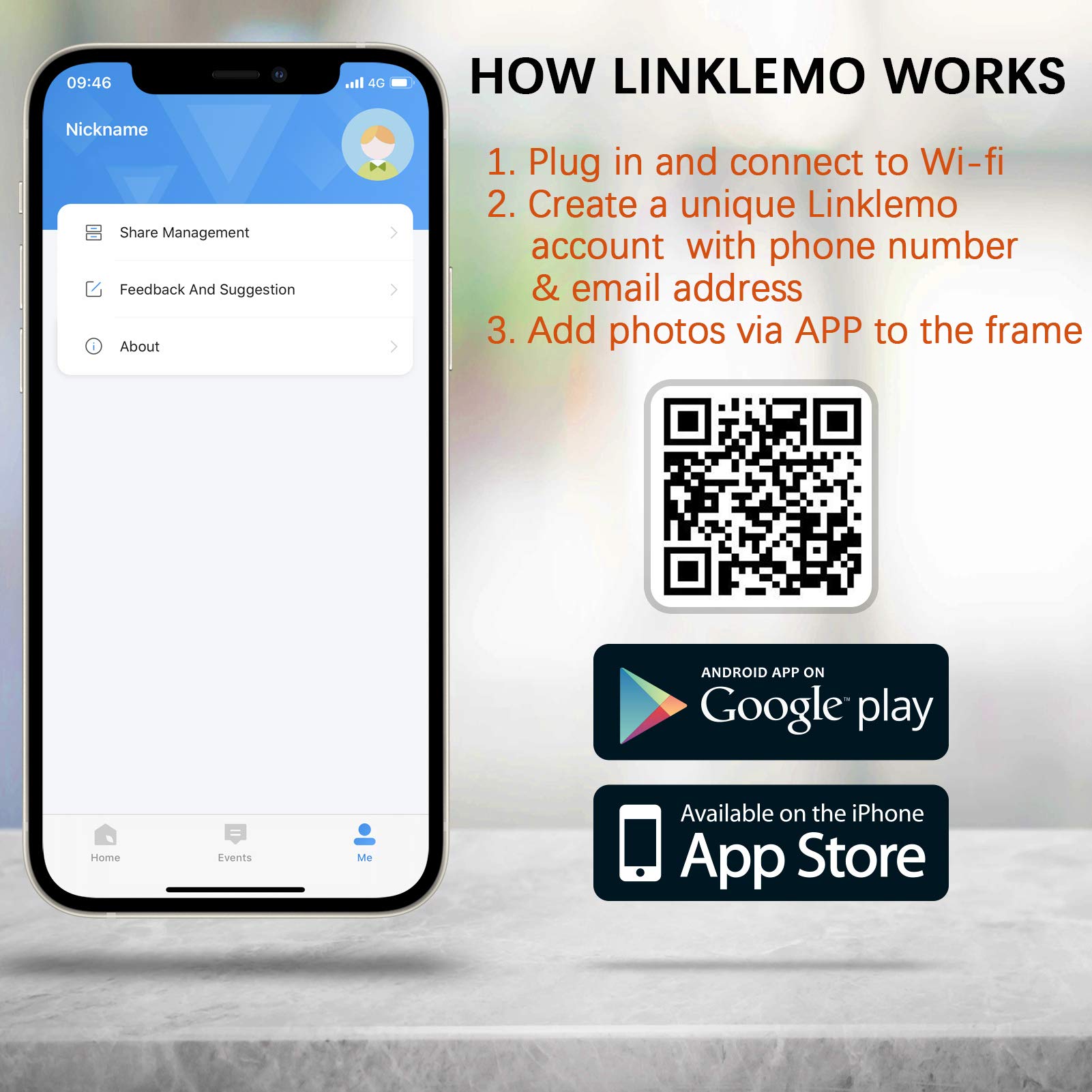 Digital Picture Frame Wifi Digital Photo Frame Kimire Full Hd 1366X768 Ips Touch Screen, 16Gb Storage, Auto Rotate, Support Micr