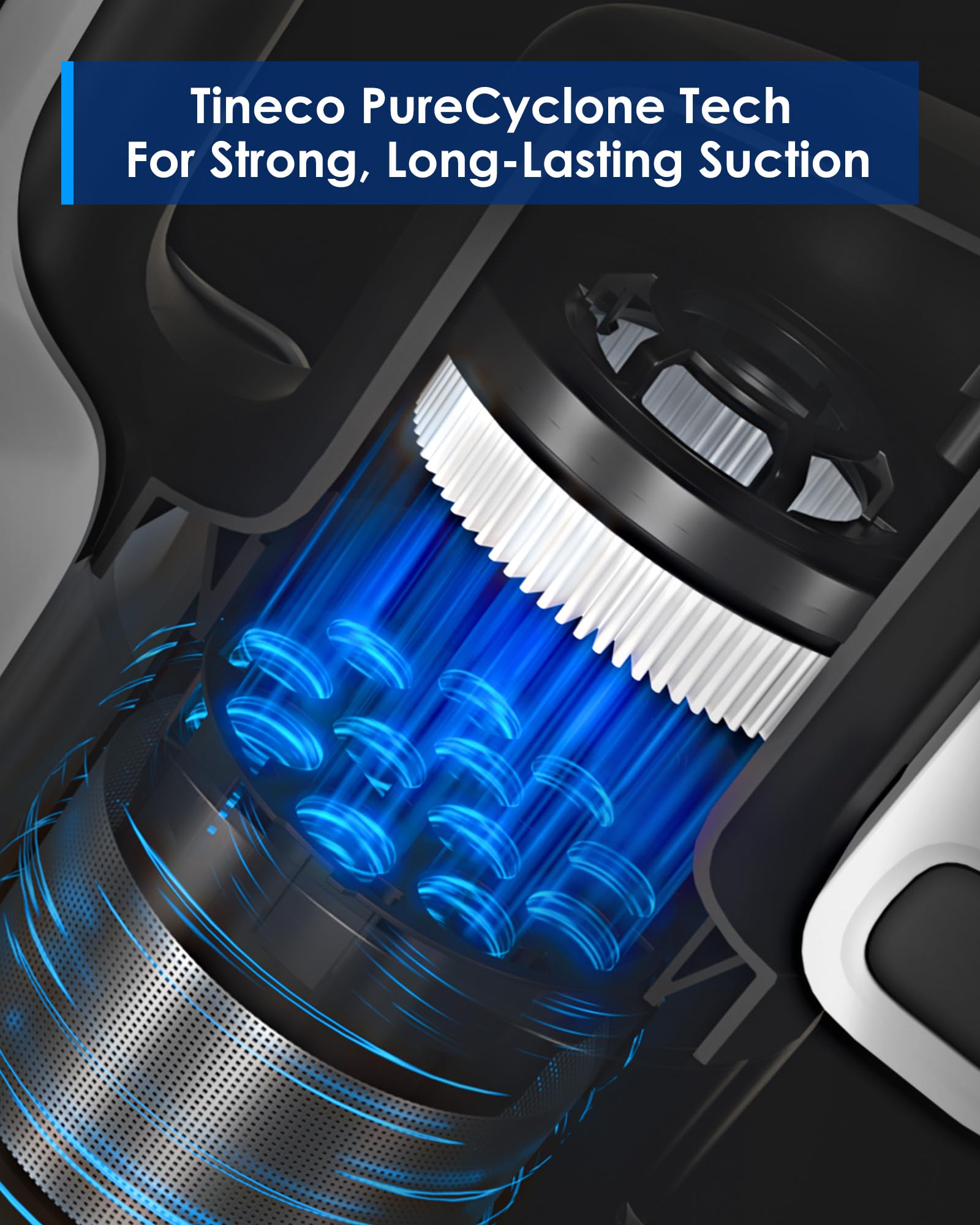 Tineco A30S Cordless Stick Vacuum Cleaner, 160W Powerful Suction, 60 Minutes Runtime, 1L Larger Dustbin, Rechargeable Lightweigh