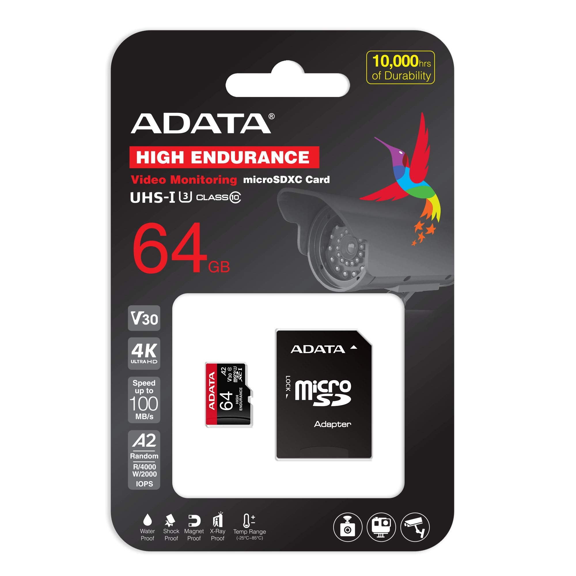 High Endurance 64Gb Speicherkarte Class 10, Uhs I U3, V30, A2