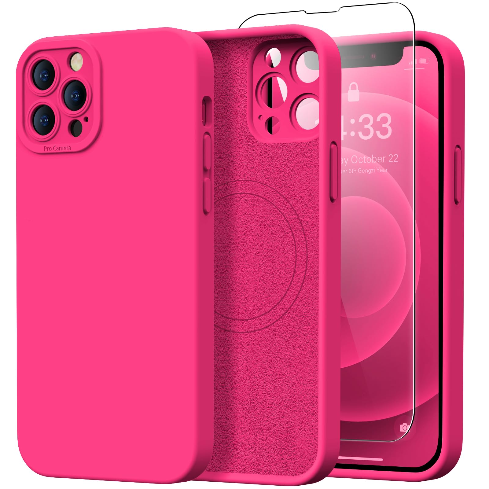 Kiresen Designed For Iphone 13 Pro Case   Upgraded Enhanced Camera Protection   Soft Microfiber Lining Inside   Liquid Silicone