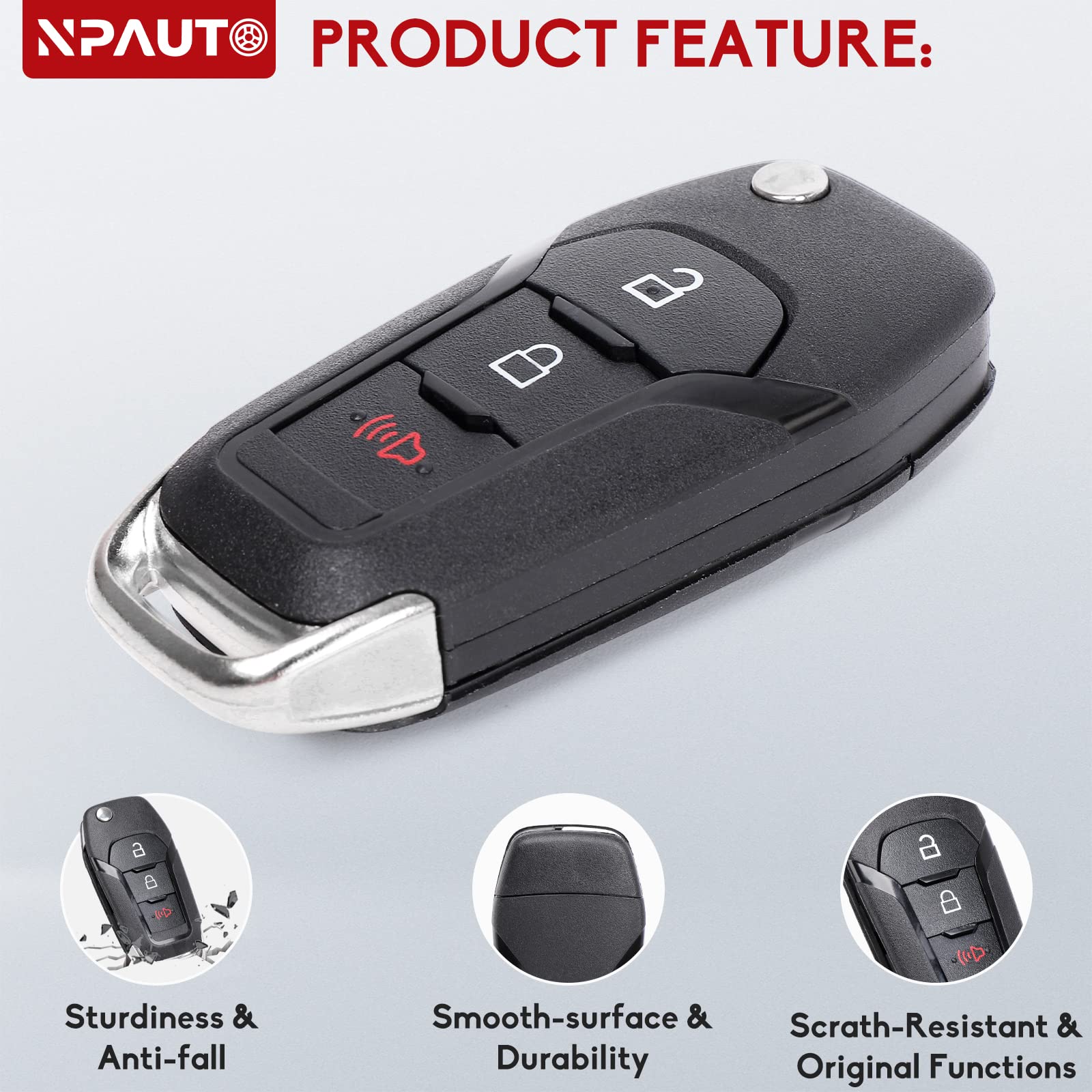 Npauto Key Fob Cover Replacement For Ford F 150 F 250 F 350 F 450 F 550 2015 2016 2017 2018 2019 2020 Explorer Ranger Ecosport B
