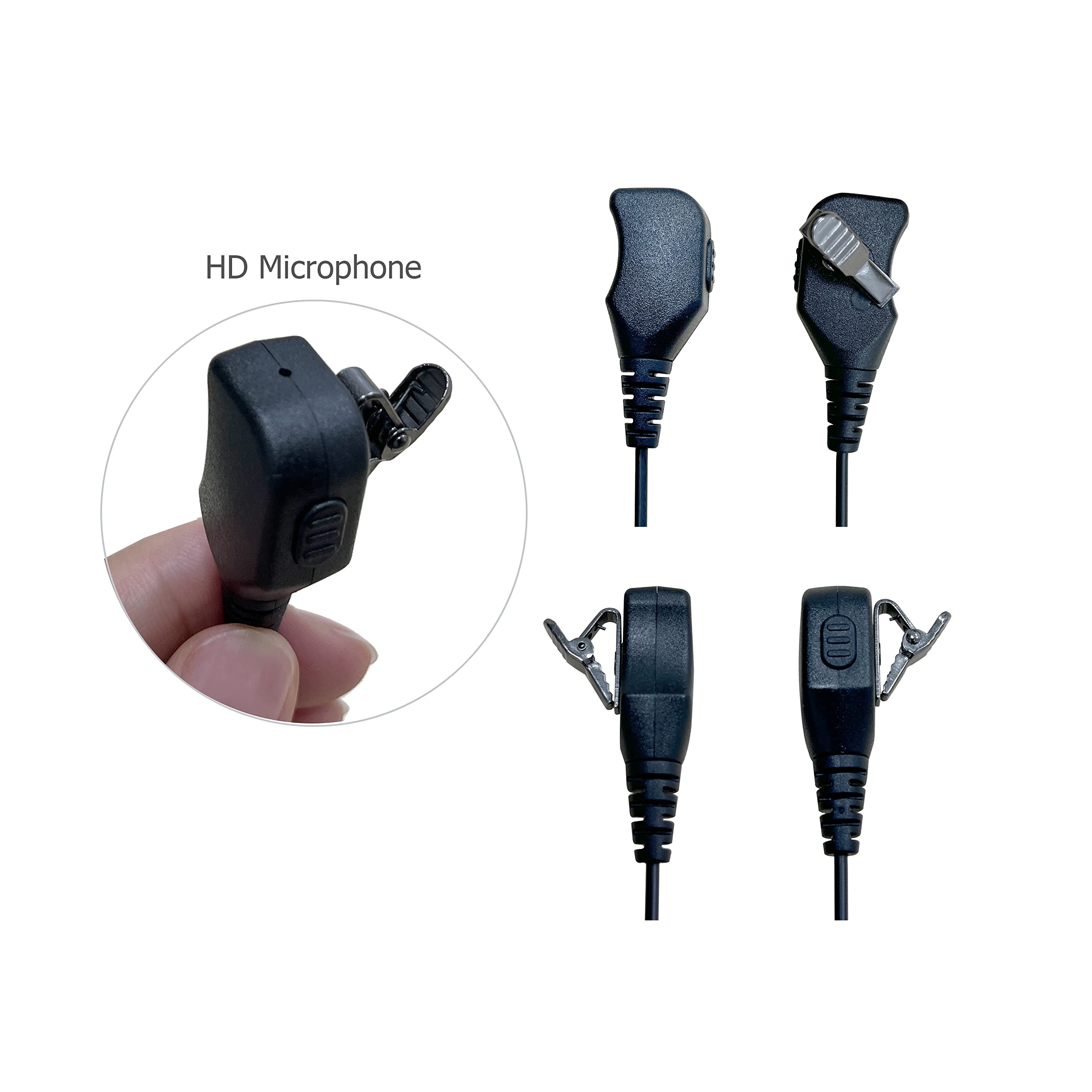 Shon Walkie Talkie Earpiece With Mic   2 Pin Acoustic Tube Earpiece For Crystal Clear Sound, Compatible With Kenwood Baofeng And