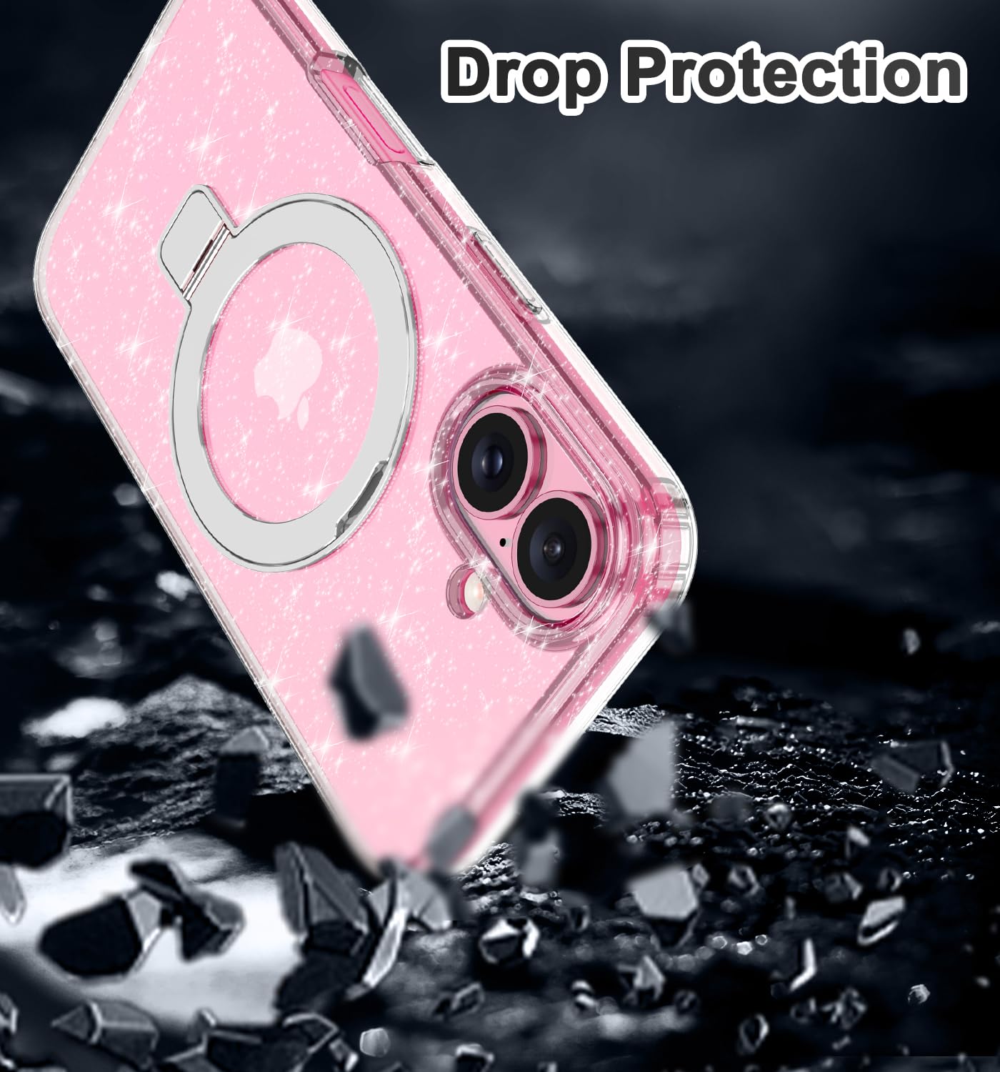 Lamcase For Iphone 16 Case With Magnetic Invisible Ring Stand [Compatible With Magsafe], Full Body Rugged Slim Women Men Girl Sh