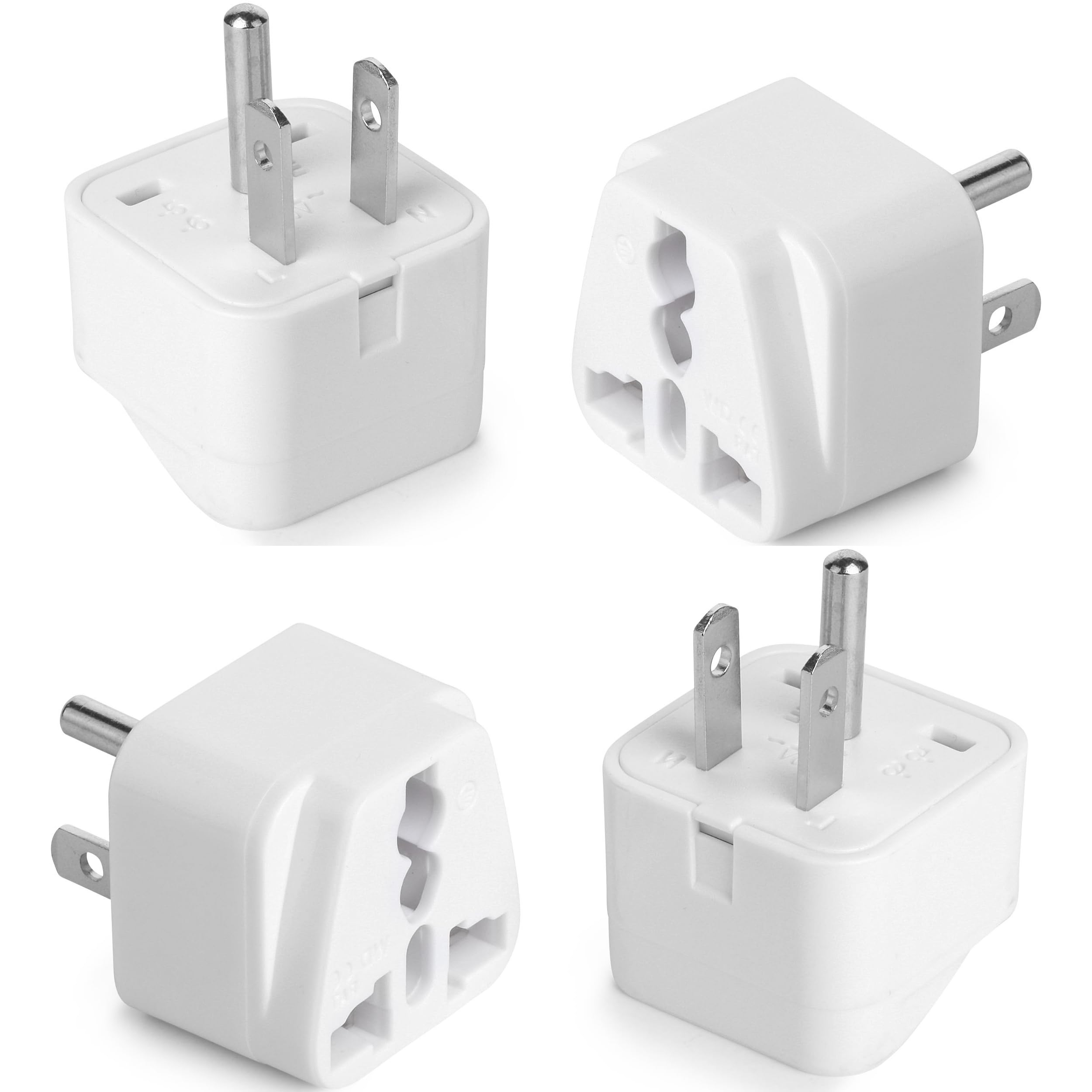 Bates  Universal Adapter, 4 Pack, Travel Adapter, Uk To Us Plug Adapter, Universal Plug Adapter Plug, Universal Travel Adapter,