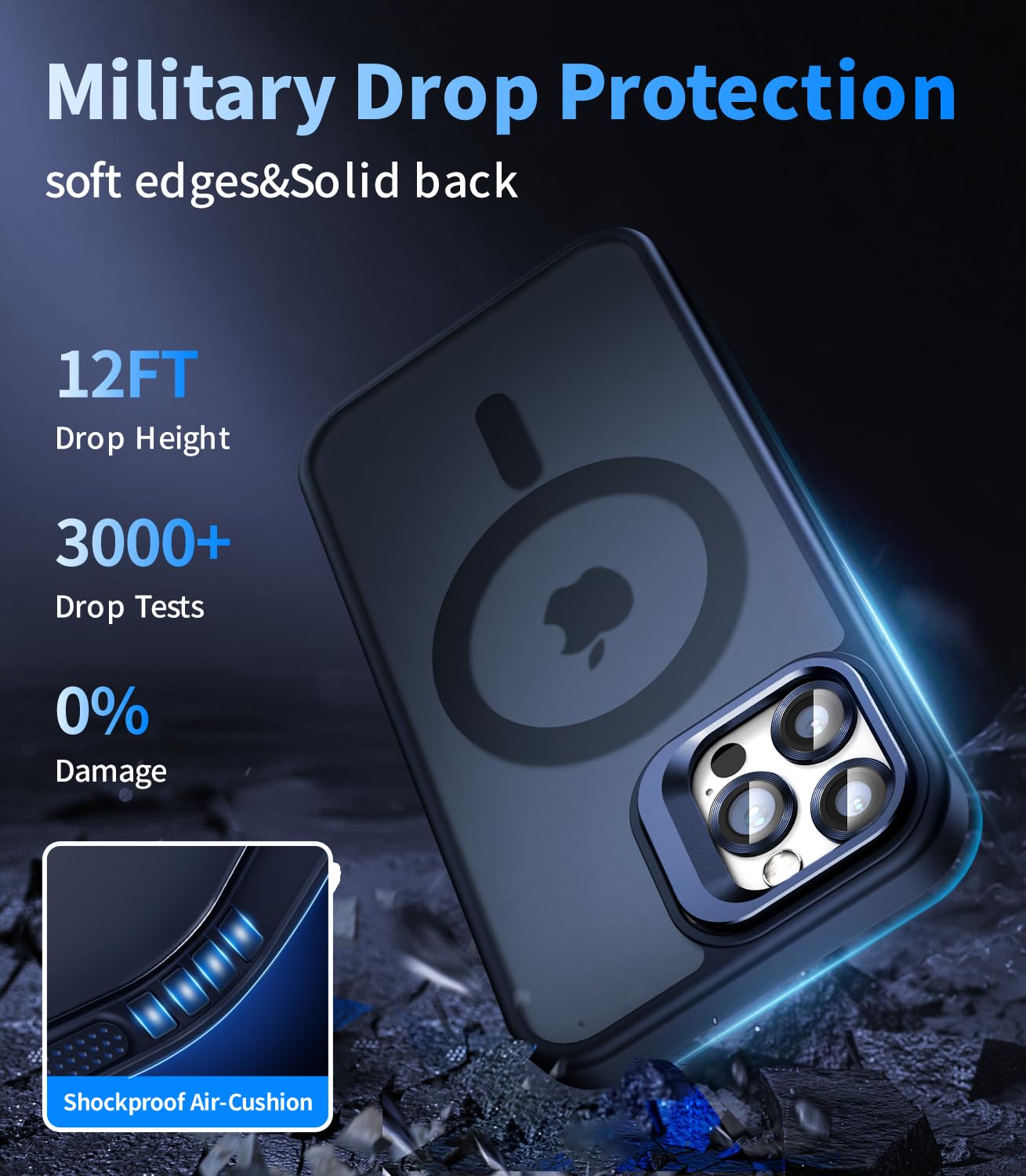 Norllben Magnetic For Iphone 11 Pro Max Case With Stand, Compatible With Magsafe, Military Protection & Camera Lens Protector Tr