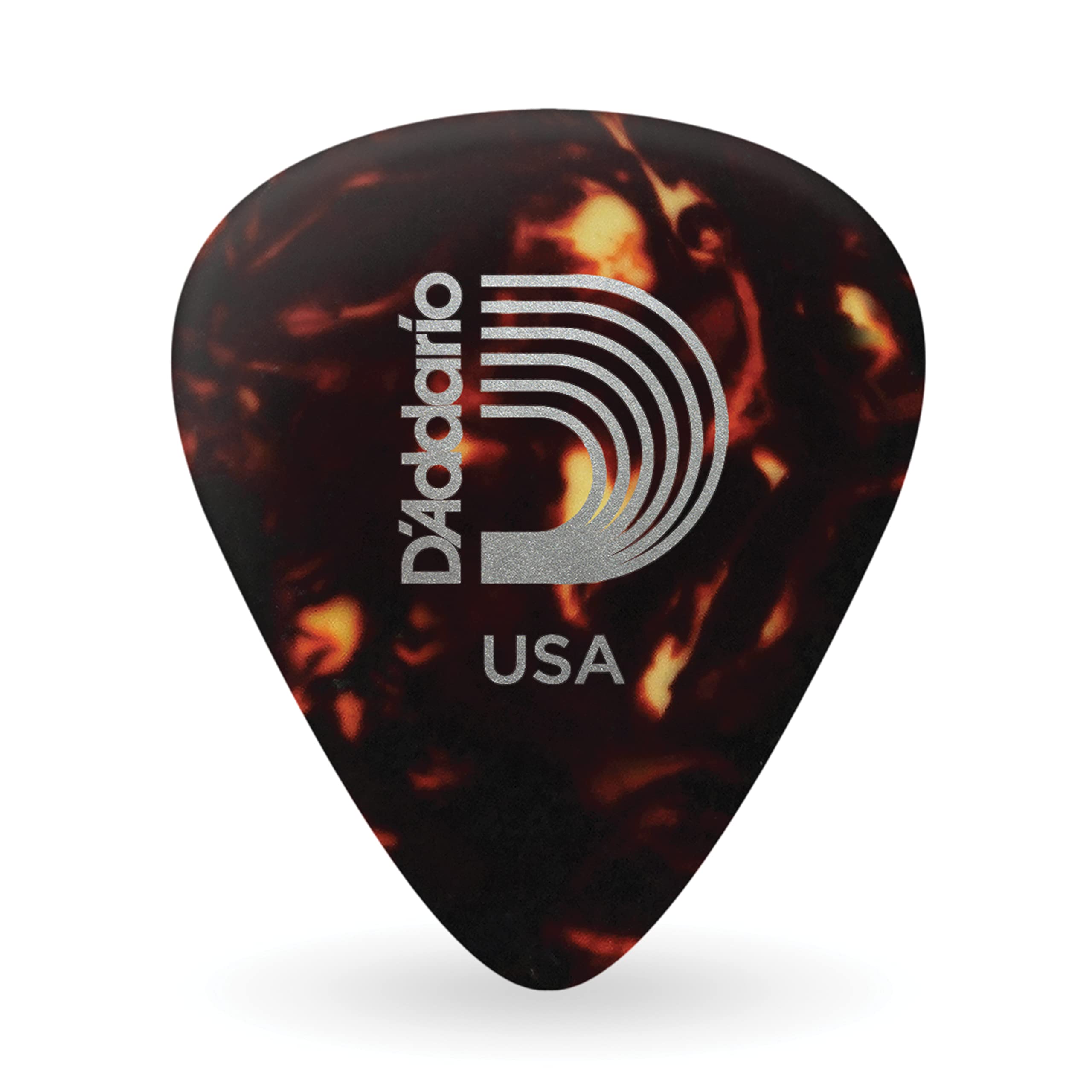 Daddario Shell Color Celluloid Guitar Picks, 100 Pack, Heavy