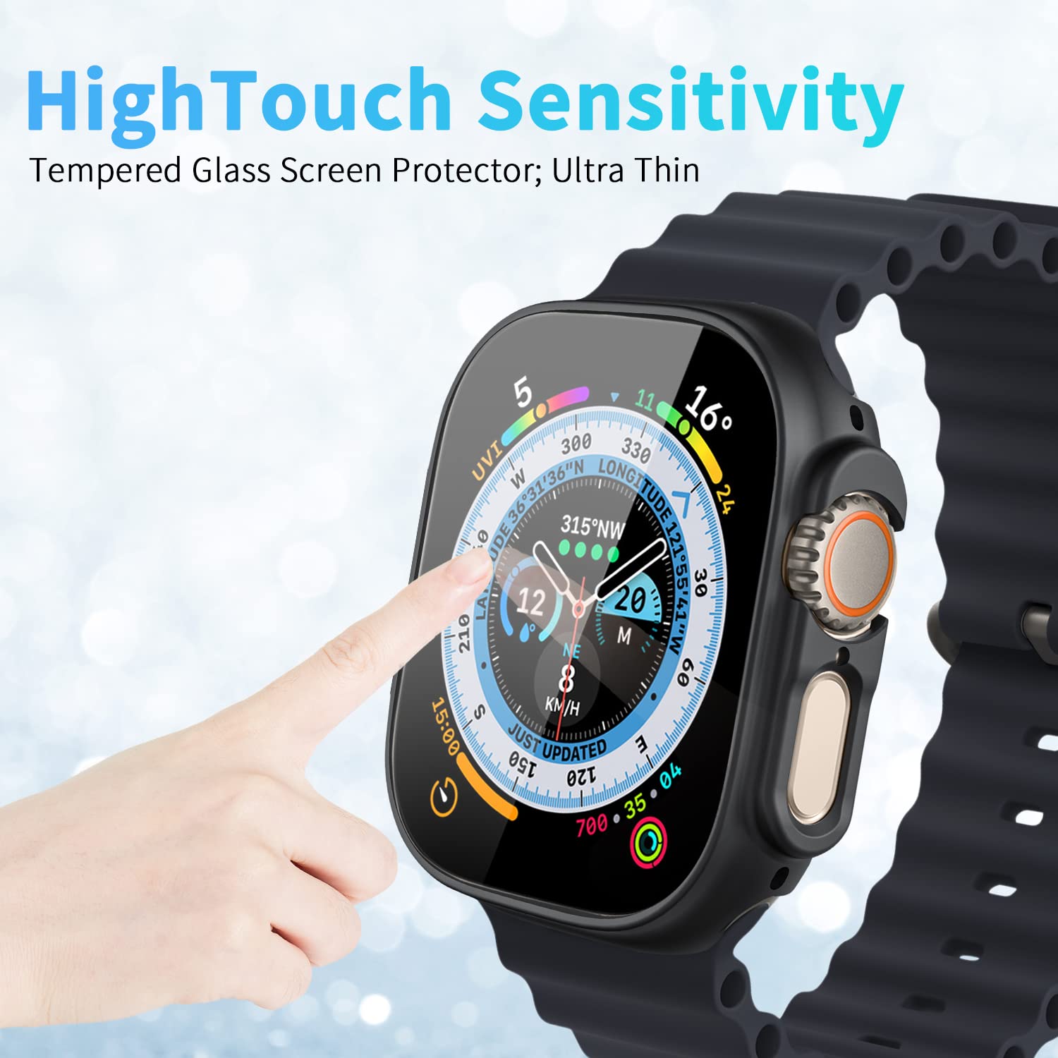 4 Pack Smiling Case And Screen Protector Compatible With Apple Watch Ultra 2/Ultra 49Mm, 2 Hard Pc Bumper Case [No Screen Protec