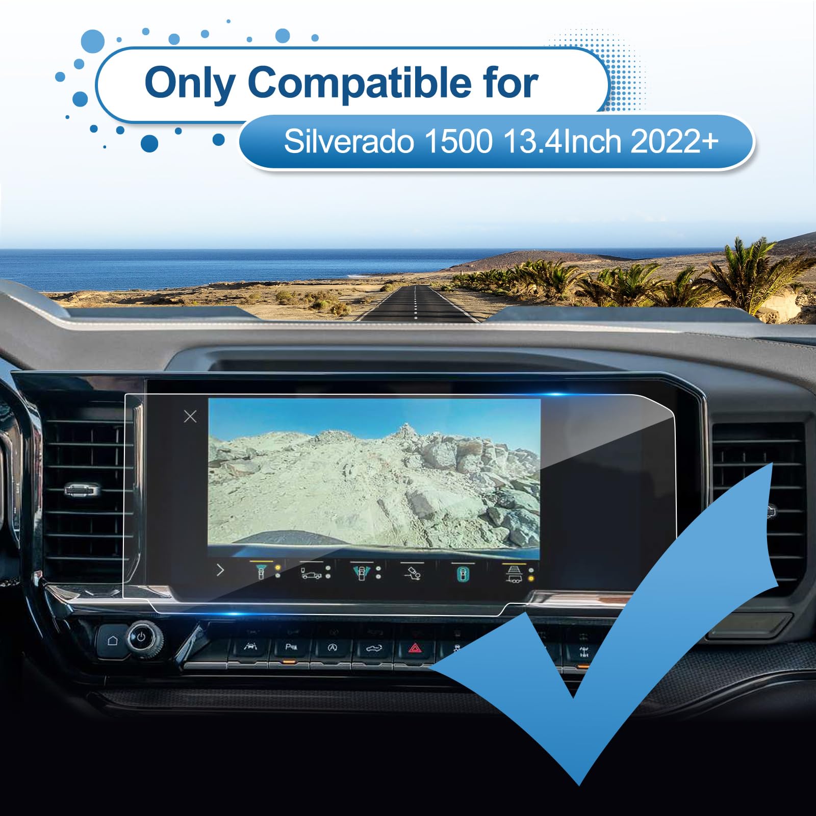 Coleya 2022 2025 Silverado 1500/2500Hd/3500Hd Screen Protector For Chevrolet Silverado (Lt/Rst/Zr2/Ltz/Lt Trail Boss/High Countr