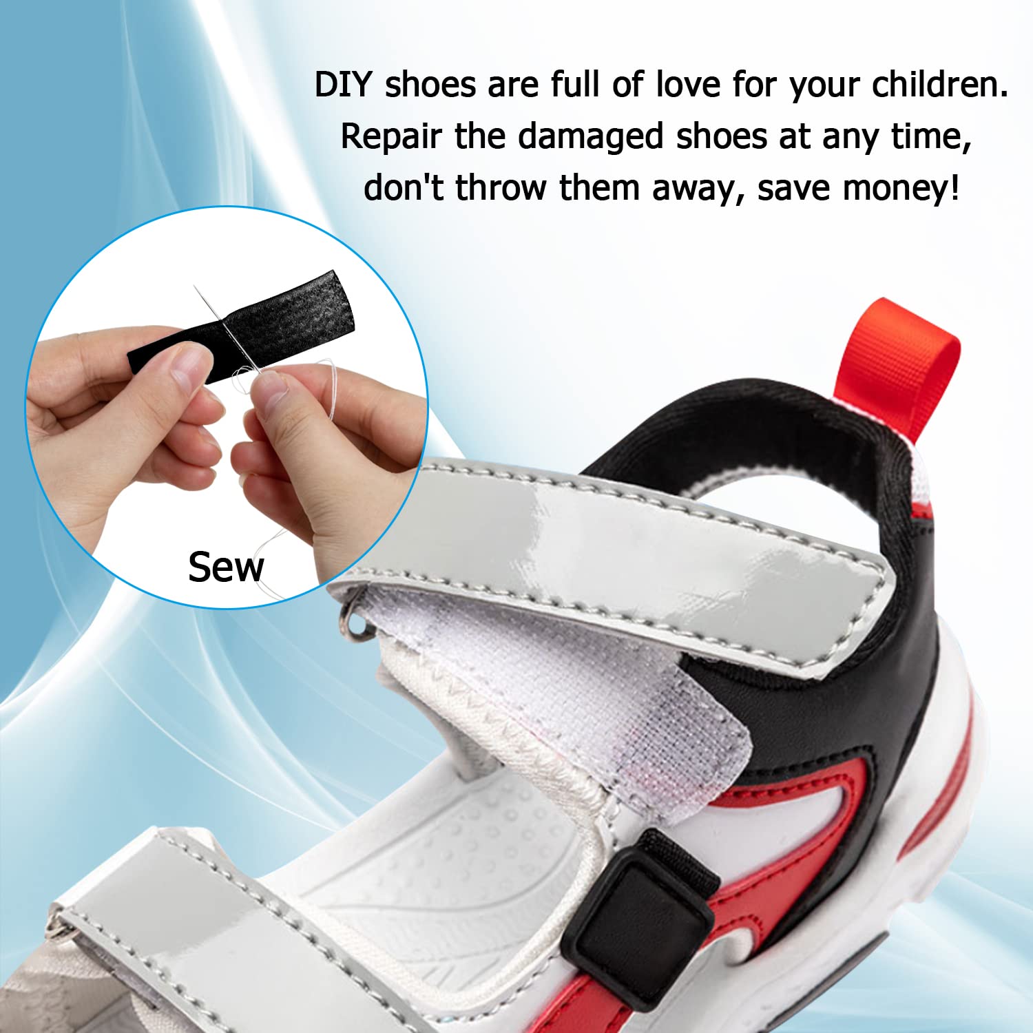 Nearockle 36Ft Hook And Loop Straps, Adjustable Cut To Length Cable Straps, 3/4 Inch Reusable Nylon Fastening Tape Cable Ties Fo