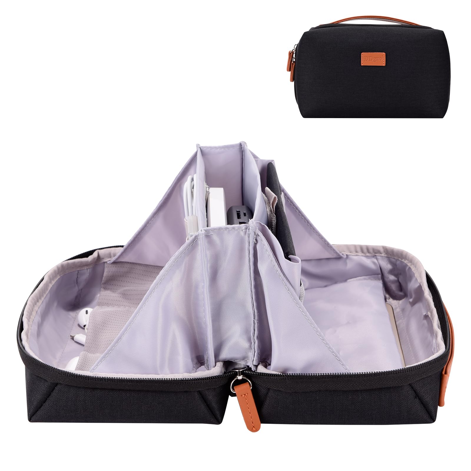 Ddgro Electronics Organizer Travel Pouch   Perfect Accessory Bag For Electronics, Macbook Charger & Cords, Cables, Hard Drive (B