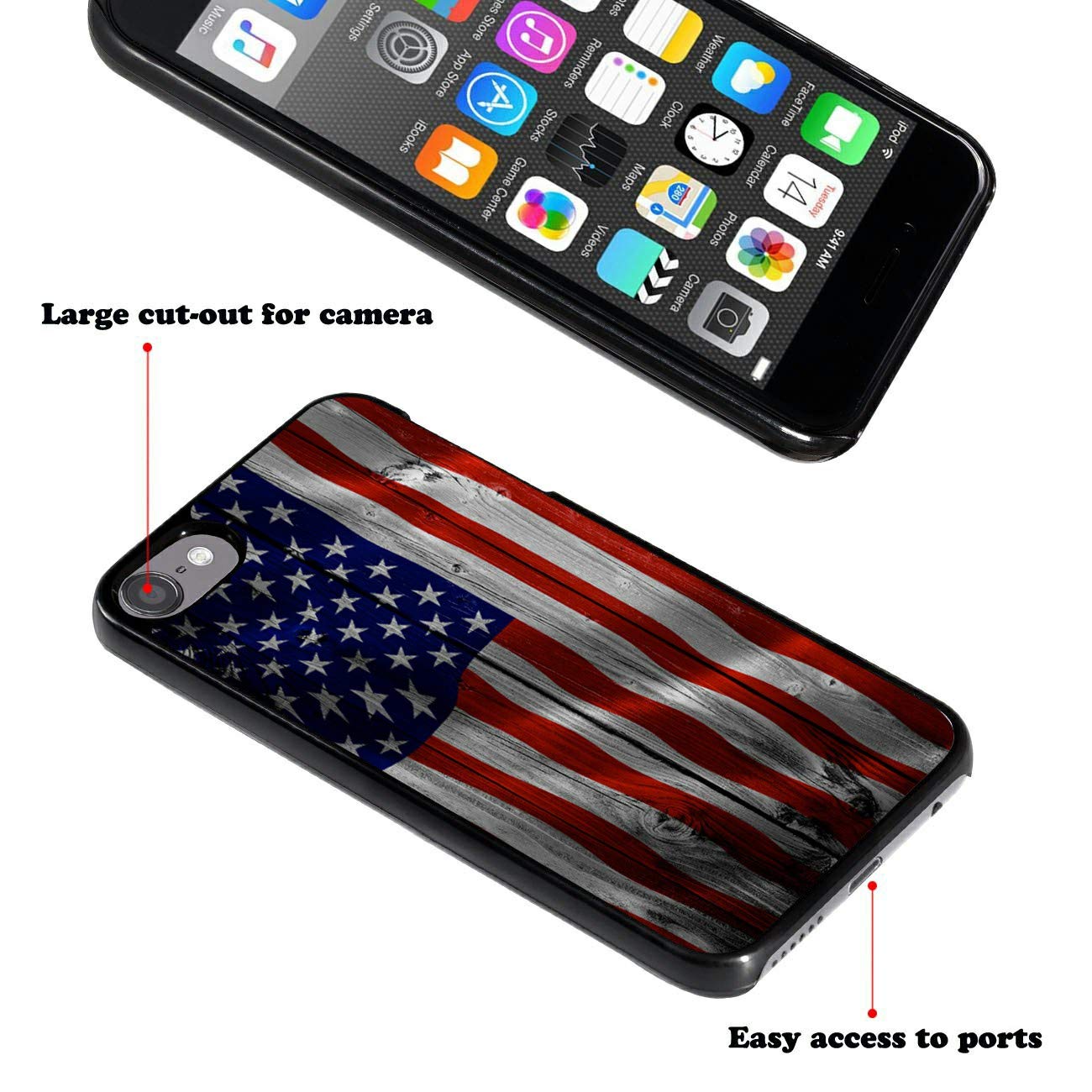 Ipod Touch 7 Case,Touch 6/5 Case,Airwee Slim Back Cover Hard Plastic Protector Case For Apple Ipod Touch 5Th/6Th/7Th Generation,