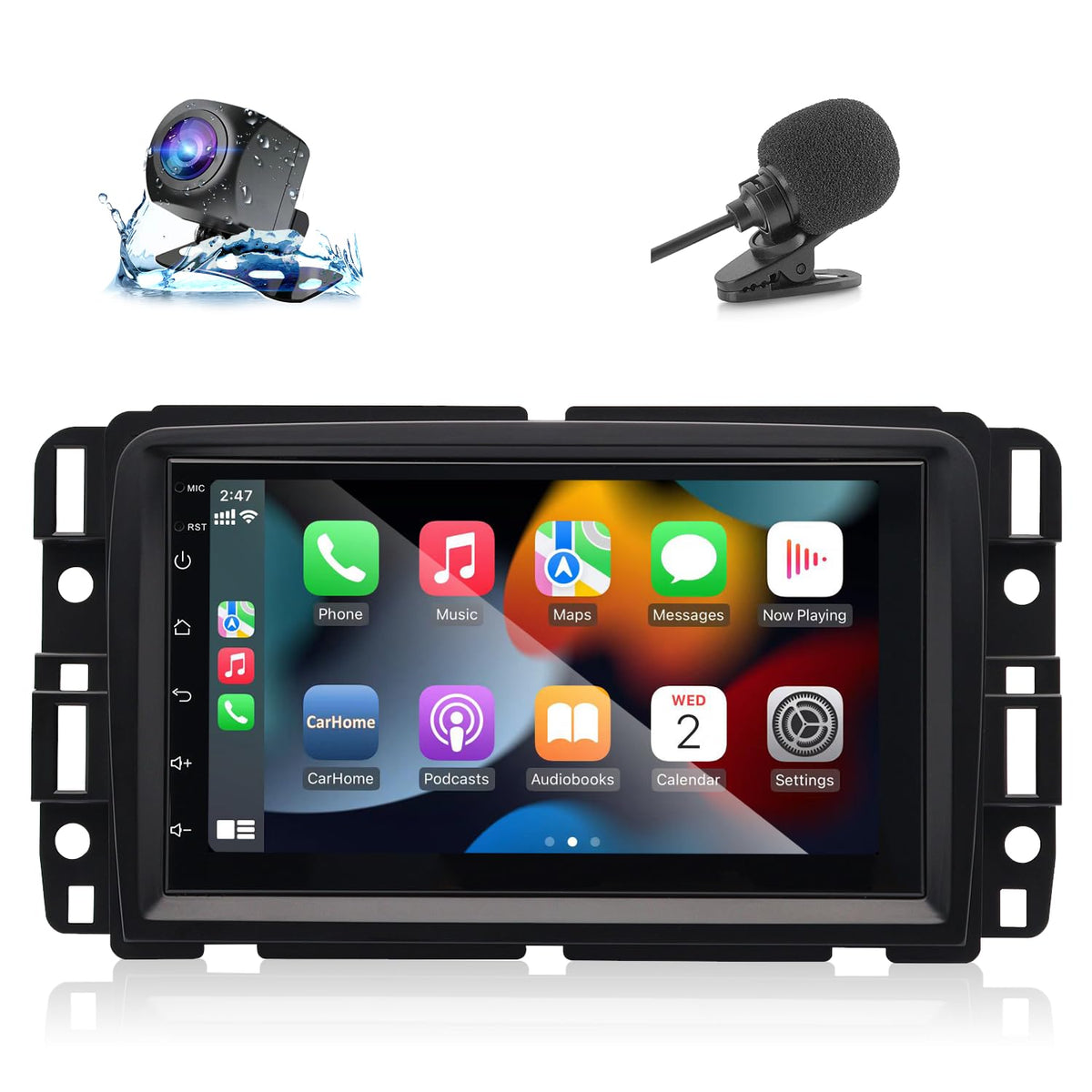 [2+64G] Car Radio For Gmc Acadia (2013-2016)/ Chevrolet Traverse (2013)/ Buick Enclave, 2 Din Car Stereo With Wireless Carplay/A