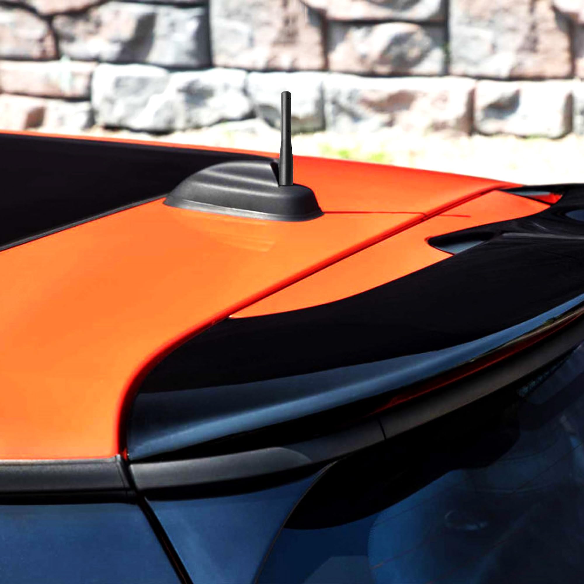 Vofono Antenna For Mini Cooper Paceman Countryman Clubman Convertible 1999 2023, Mini Cooper Accessories, 4.5 Inch Stubby Car Wash Proof Mini Copper Antenna Replacement Aluminium Mast