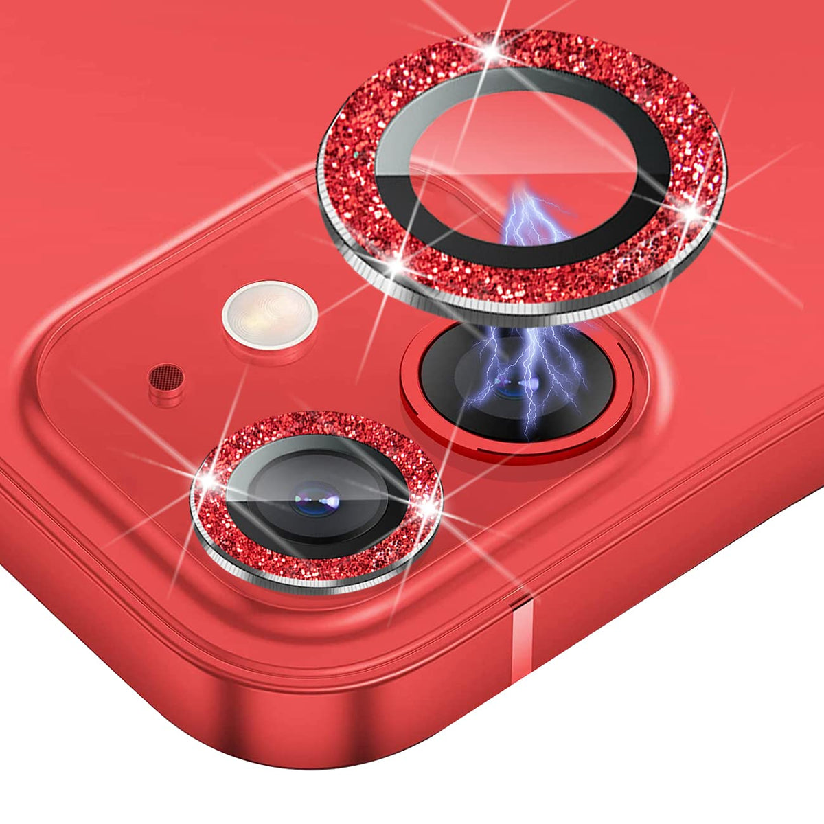 Jolojo Bling Camera Lens Protector Compatible For Iphone 12(6.1'')/12 Mini(5.4''/11(6.1'') Ultra Thin/Clear Full Cover Metal Gil