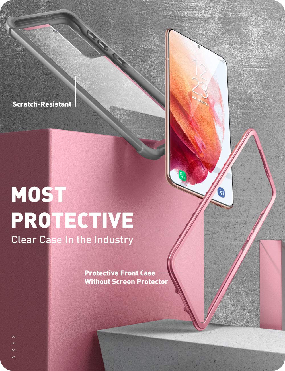 I Blason Ares Series Case Designed For Galaxy S21 5G (2021 Release), Rugged Clear Bumper Case Without Built In Screen Protector
