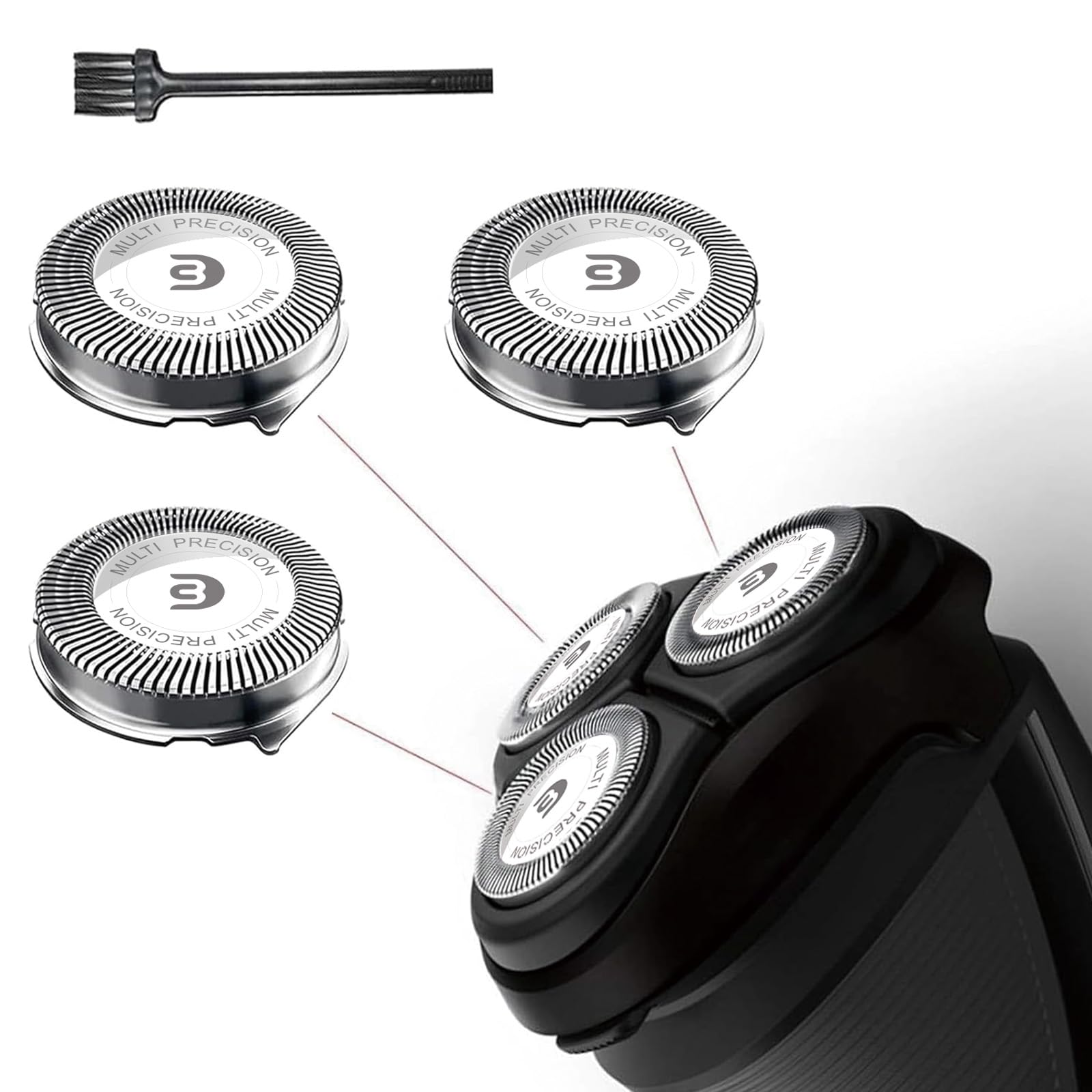 Replacement Heads For 3000 Replacement Blades Compatible With Shaver 2500 S1311/82 & 3500 S3212/82 Heads.