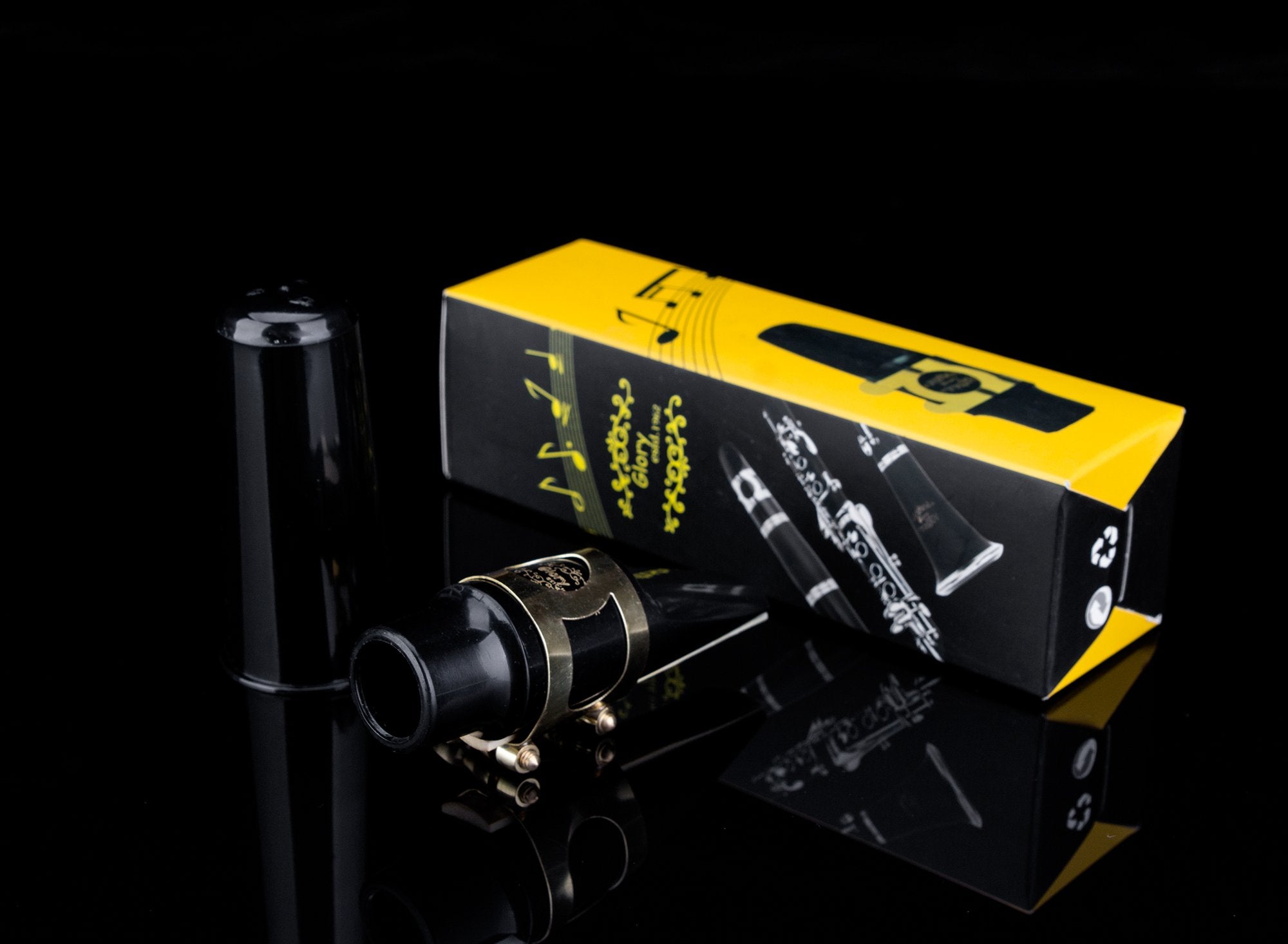 Glory Alto Saxophone Mouthpiece Kit With Ligature,One Reed And Plastic Cap Gold