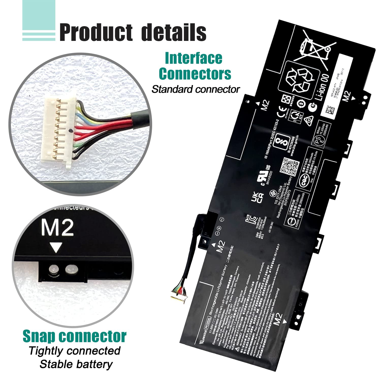 Pc03Xl M24648 005 Battery For Hp Pavilion X360 14 15 14 Dy 14 Ba 14 Cd 14 Dw 15 Er Series Pavilion Aero 13 Be Pavilion X360 Conv