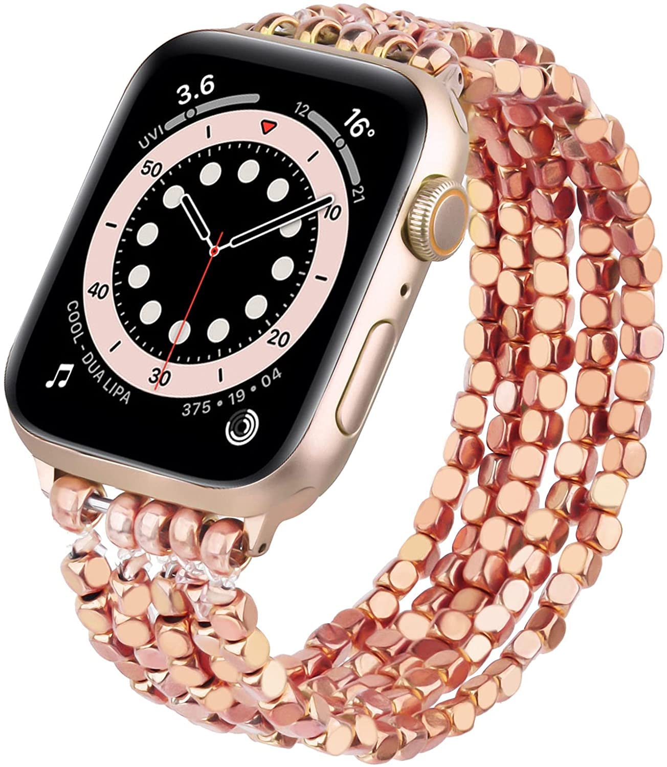 Mofree Bracelet Compatible For Apple Watch Band 44Mm/42Mm Series 6 Se 5 Women Men Fashion Handmade Elastic Stretch Beads Strap F