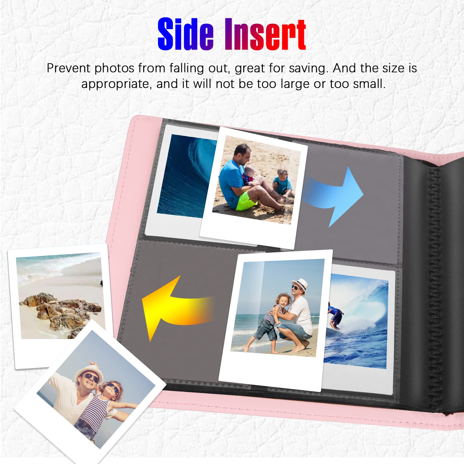 288 Pockets Photo Album For Fujifilm Instax Square Sq1 Sq6 Sq10 Sq20 Instant Camera, Extra Large Picture Albums For Fujifilm Instax Square Instant Film (Pink)