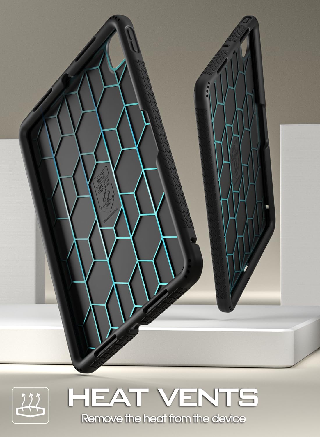 Poetic Turtleskin Case For Ipad Pro 11 Inch 2024 M4 5Th Gen, Heavy Duty Shockproof Rugged Kids Friendly Drop Protection Silicone