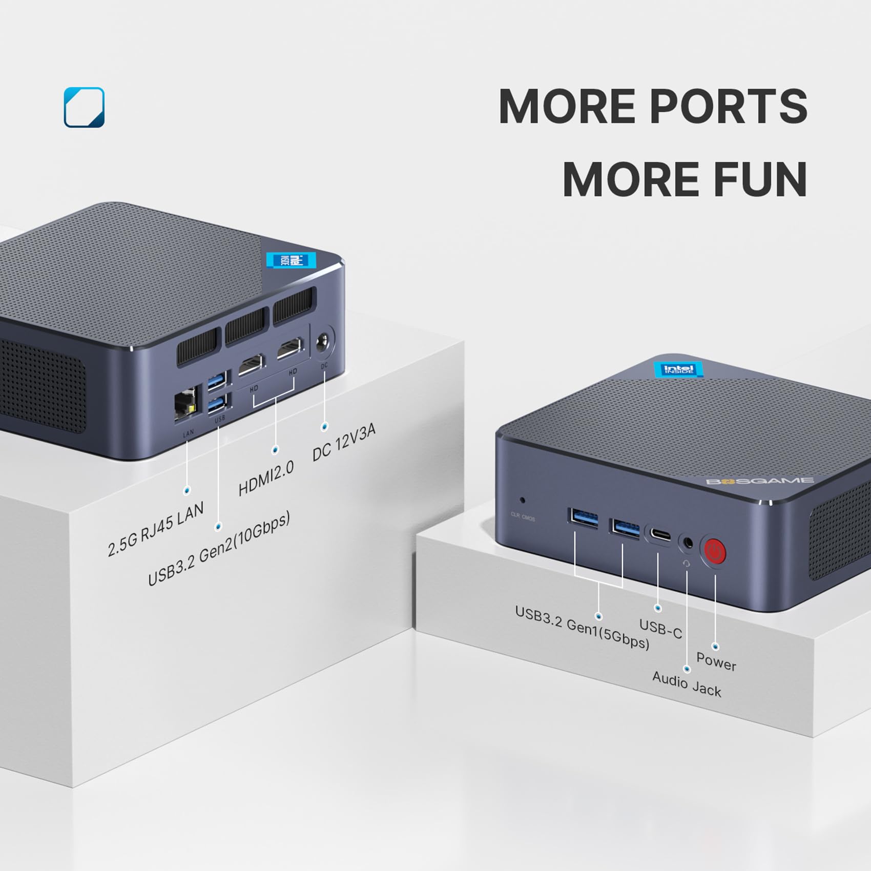 N95 Mini Pc,Intel 12Th Alder Lake N95 16Gb Ddr4 Ram 500Gb Ssd Mini Computers,Small Computer Support 4K Dual Display/Usb3.2/Wifi5