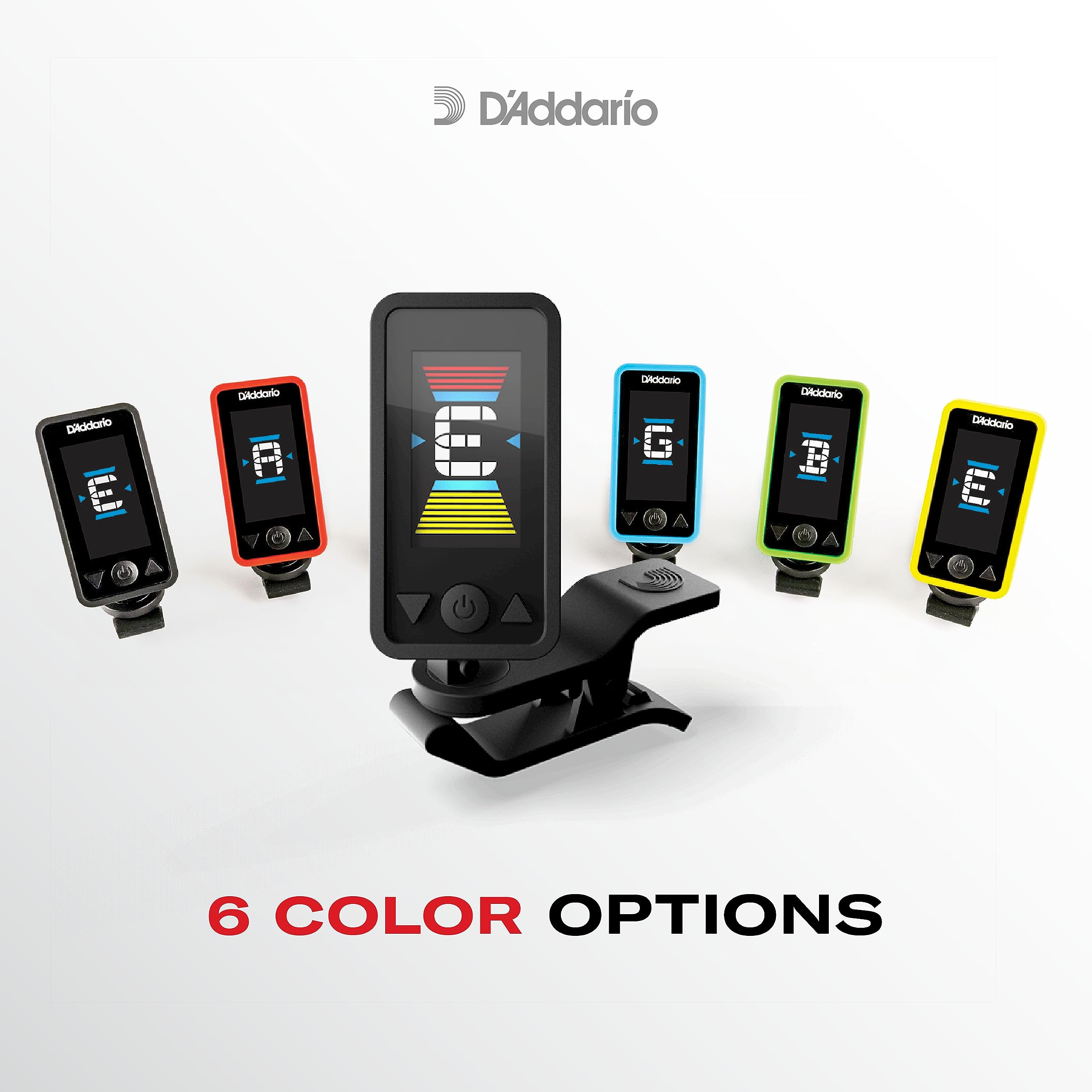 D'Addario Cello Tuner & Bass Tuner   Eclipse Headstock Tuner   Clip On Tuner For Cello Or Bass   Full Color, Vertical Display Wi