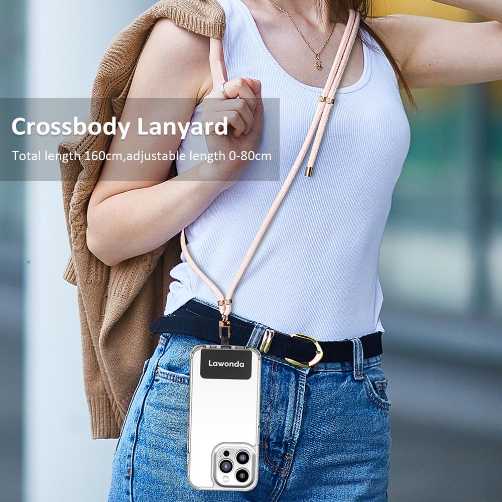 Lawonda 2 Pads Phone Lanyard Adjustable Crossbody Cell Phone Strap Universal Phone Wrist Lanyard 2Pcs Phone Patch Tether Tab