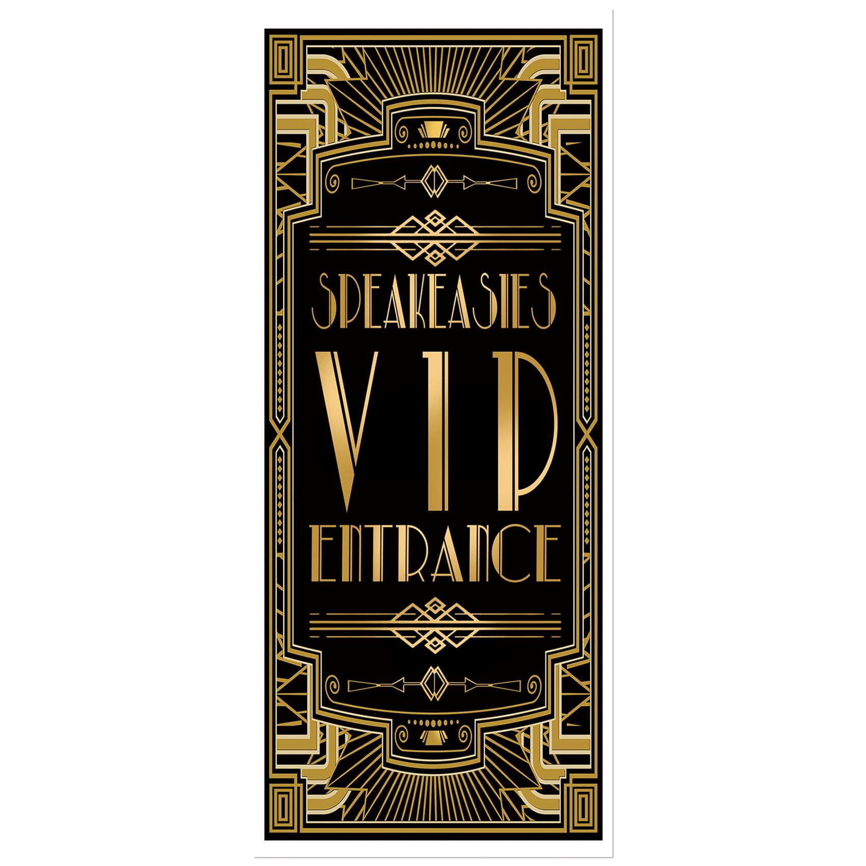 Musykrafties Roaring 20S Door Cover Gatsby Theme Speakeasies Vip Enrtance 72X30Inch