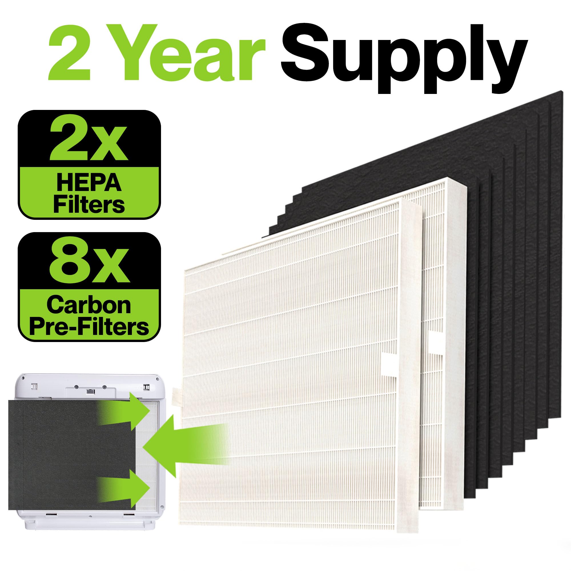 Ap 1512Hh Hepa Set For Coway Filter Replacement   2 Year Supply   Fits Coway Airmega Ap 1512Hh & Coway Airmega Filter Replacemen