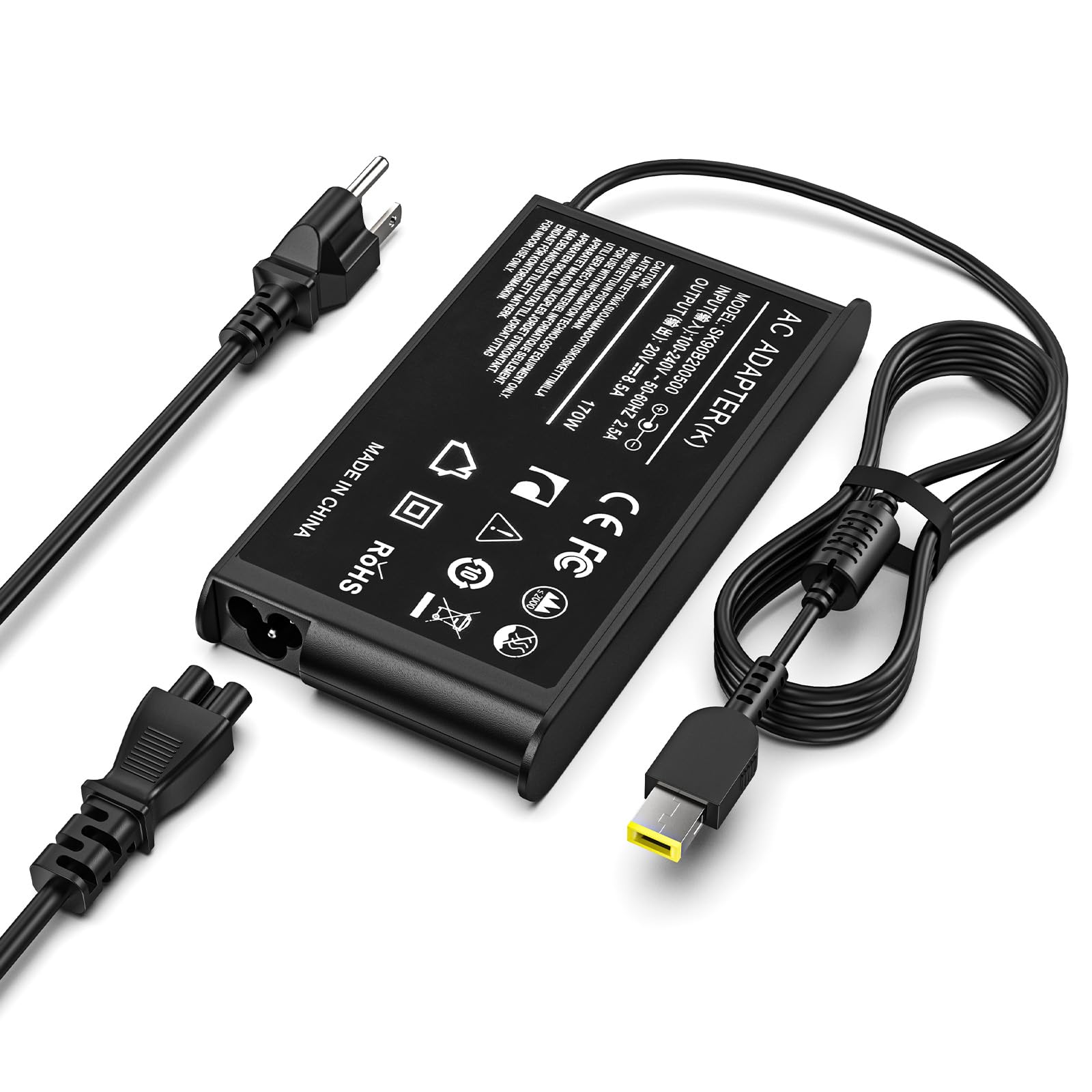 170W Slim Tip Laptop Charger For Lenovo Thinkpad P53 P1 G4/G5/G6 P1 3Rd Generation P15 (G2) P15G P15V Amd G3 P15V G2/G3 T15P G2