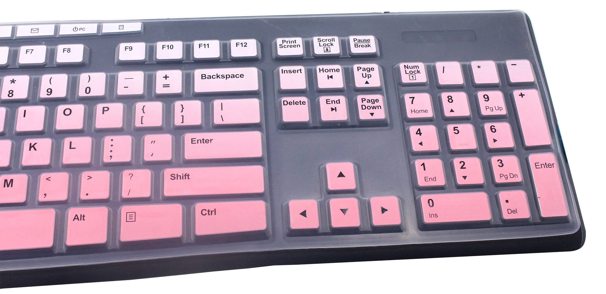 JuYuish Ultra Thin Silicone Keyboard Cover for Logitech MK Series - Gradient Pink, US Keyboard Layout