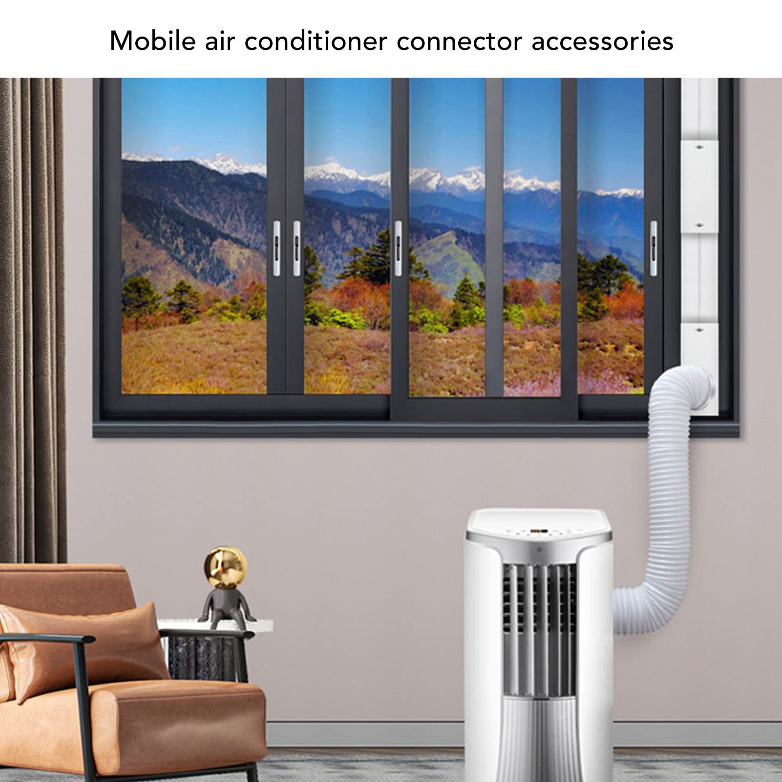 Topincn 5.9In Air Conditioner Exhaust Hose Coupler, Universal Round Exhaust Hose Extention Coupling Connector Ac Coupling Extens