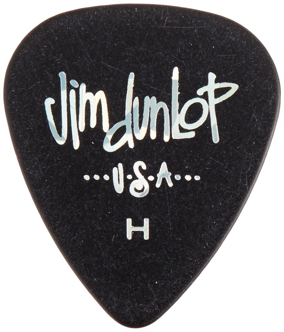 Jim Dunlop Celluloid Black Pick Heavy - 12 Pack