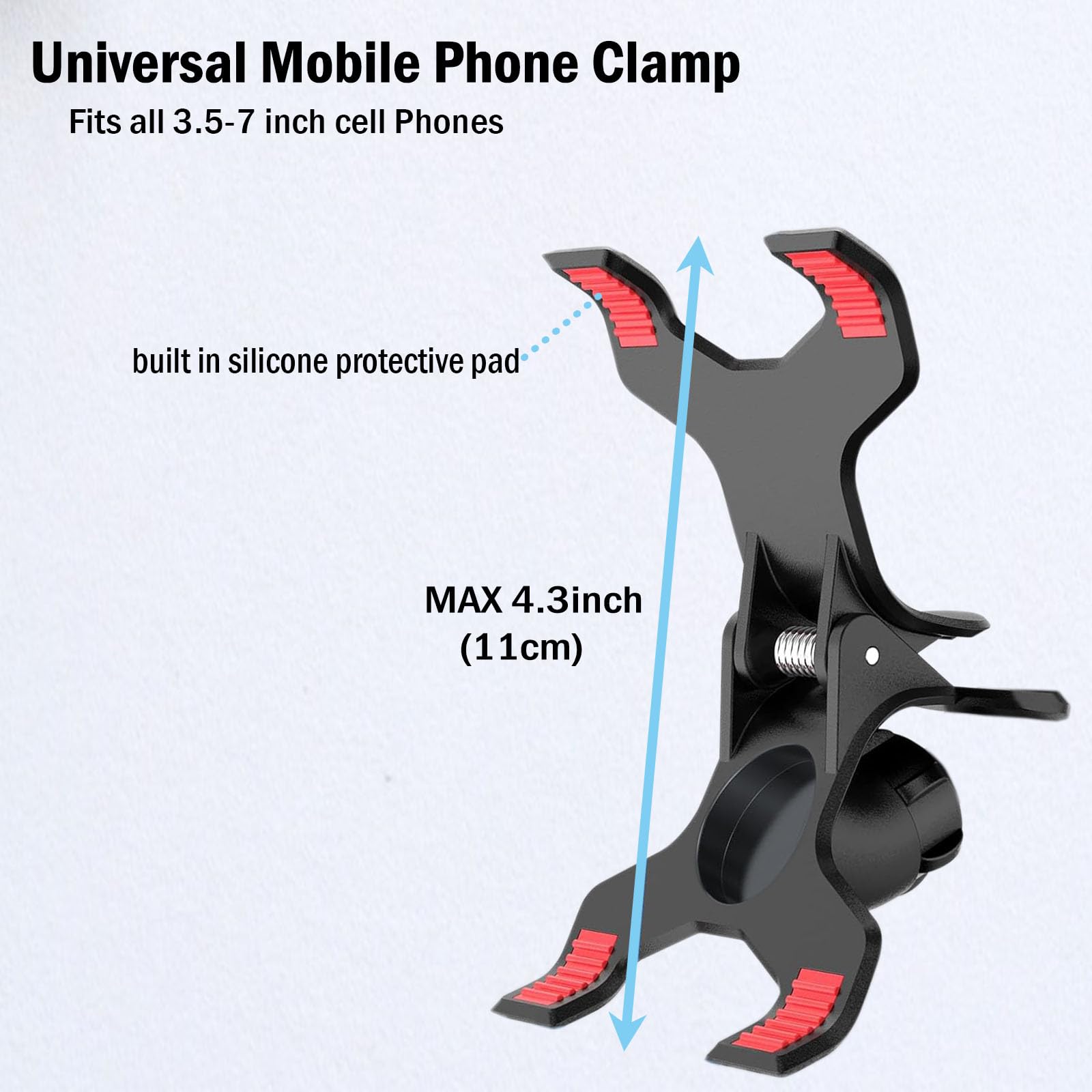 Kuryai Gooseneck Phone Holder For Bed, [Upgrade Metal Stable] Flexible Gooseneck Long Arm Phone Mount For Desk With 360 Adjustab