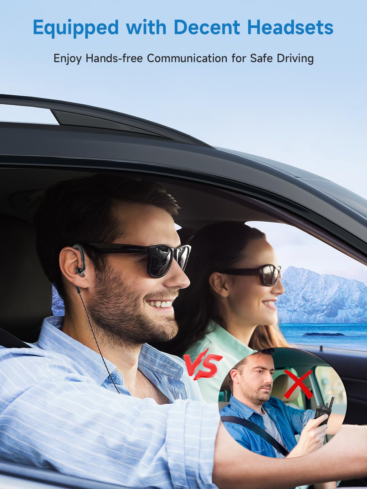 Walkie Talkies Long Range For Adults And Kids | Rechargeable Waterproof Two Way Radios With 1500Mah Large Capacity Battery And E