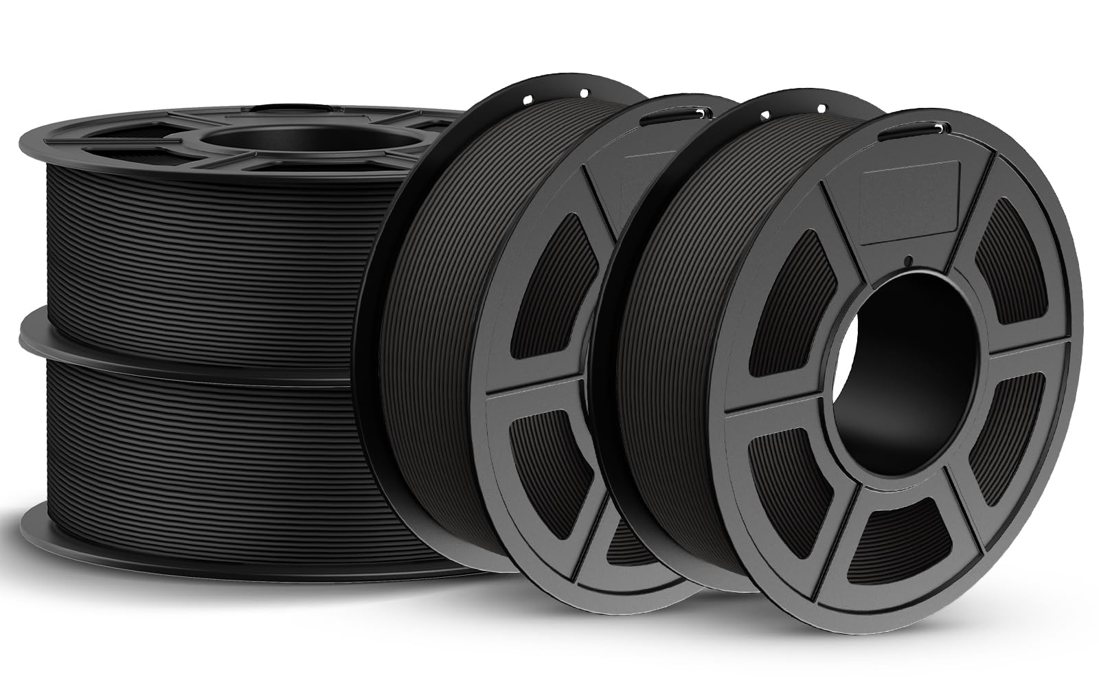 JAYO Matte PLA 3D Printer Filament 1.75mm Bundle, 4 Pack 1.1kg Spools (4.4kg Total), Matte Surface Conceals Layer Lines, Dimensi