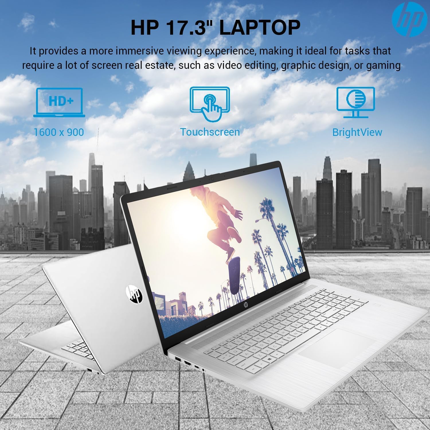 Hp 17 Touchscreen Laptop Computer, 17.3'' Hd+ Touch Screen Business Pc, Intel Core I7, 64Gb Ram 2Tb Ssd, Windows 11 Pro, Lifetim