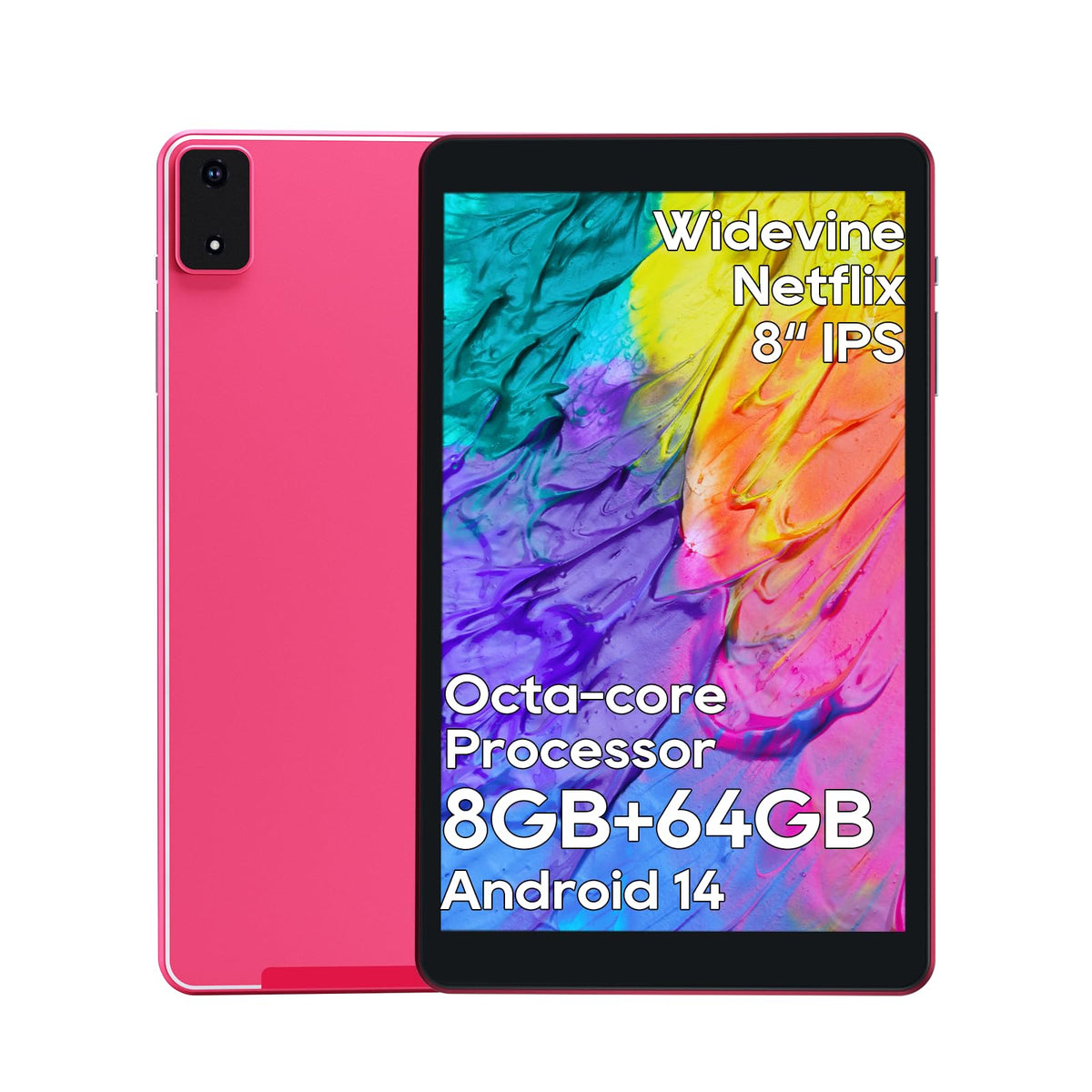 8 Inch Tablet, 2 Years Protection Metal Body Octa Core Processor Android 14 Tablet , 8(3+5)Gb Ram, 4000Mah Battery, 64Gb Storage