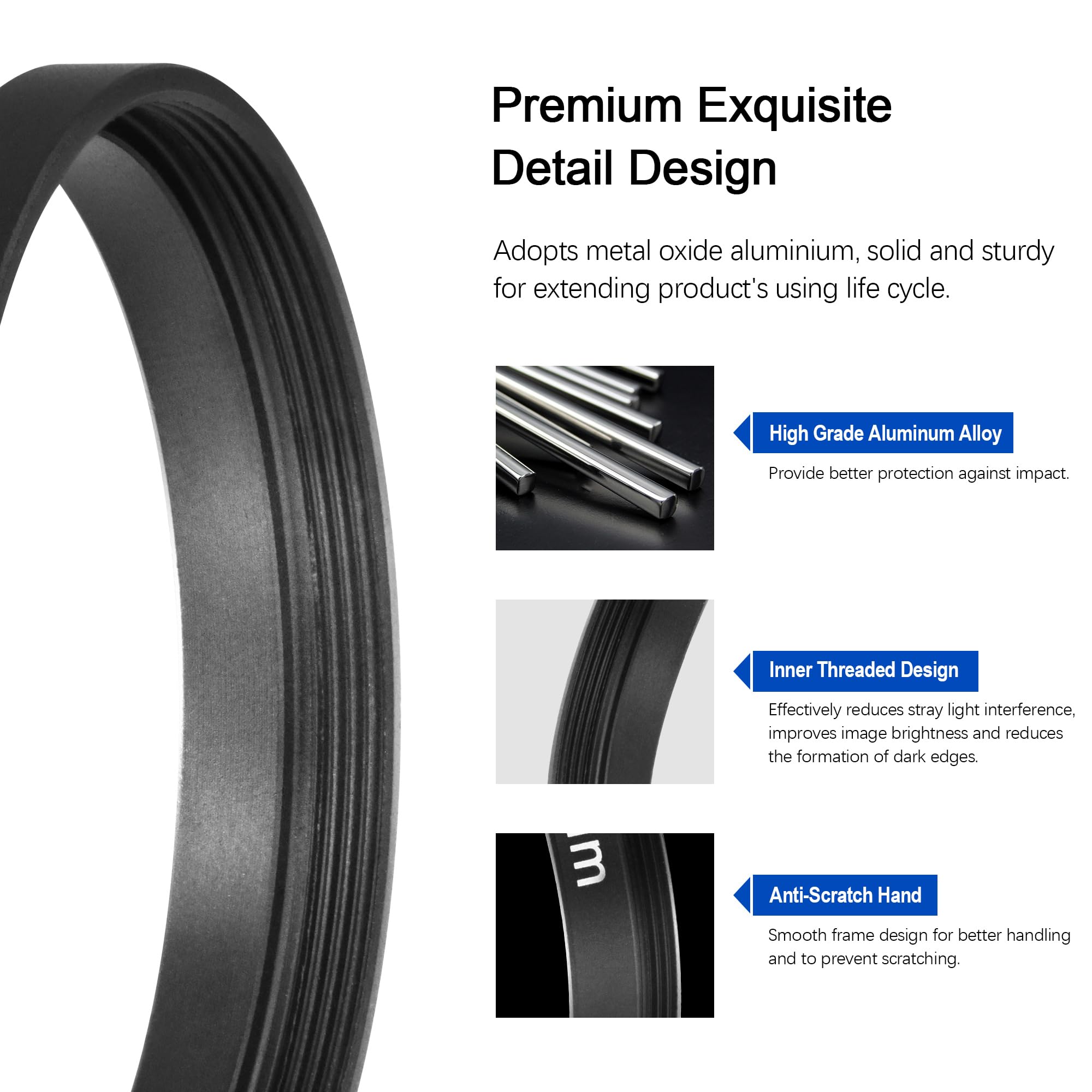 Astromania Astronomical T2-Extension Tube Kit For Cameras And Eyepieces - Length 5Mm 8Mm 10Mm 40Mm - M42X0.75 On Both Sides