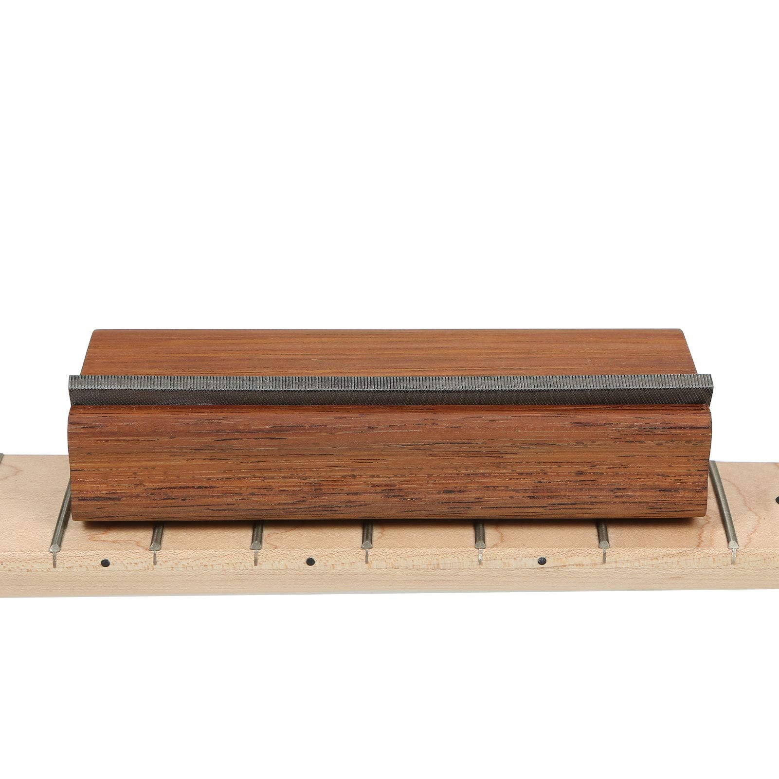 Taozua Guitar Fret Beveling File For Fret End Dressing, Hard Merbau Made Guitar Fret Crowning End Bevel File 35/90 Degree Luthie